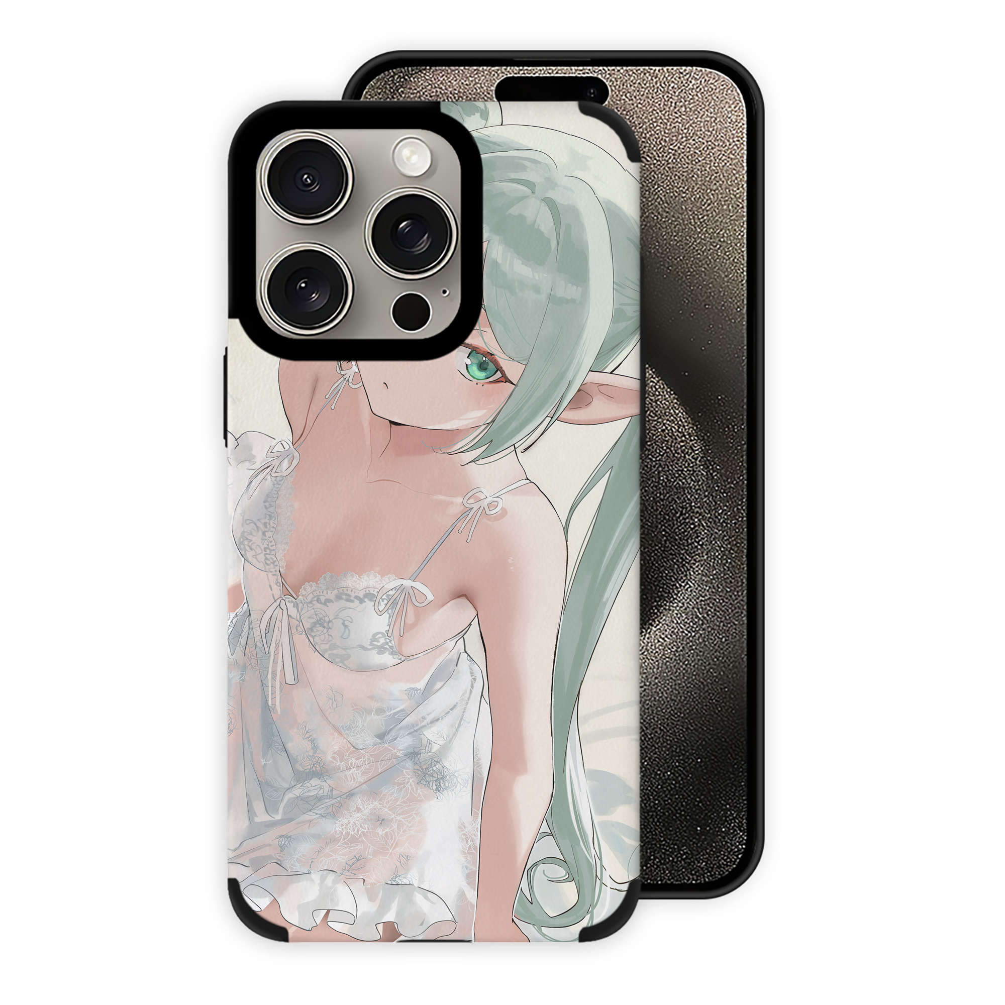 （画像用） 葬送のフリーレン Frieren 【iPhone15ProMax対応】 PUレザー スマホケース 耐衝撃＆黄変防止