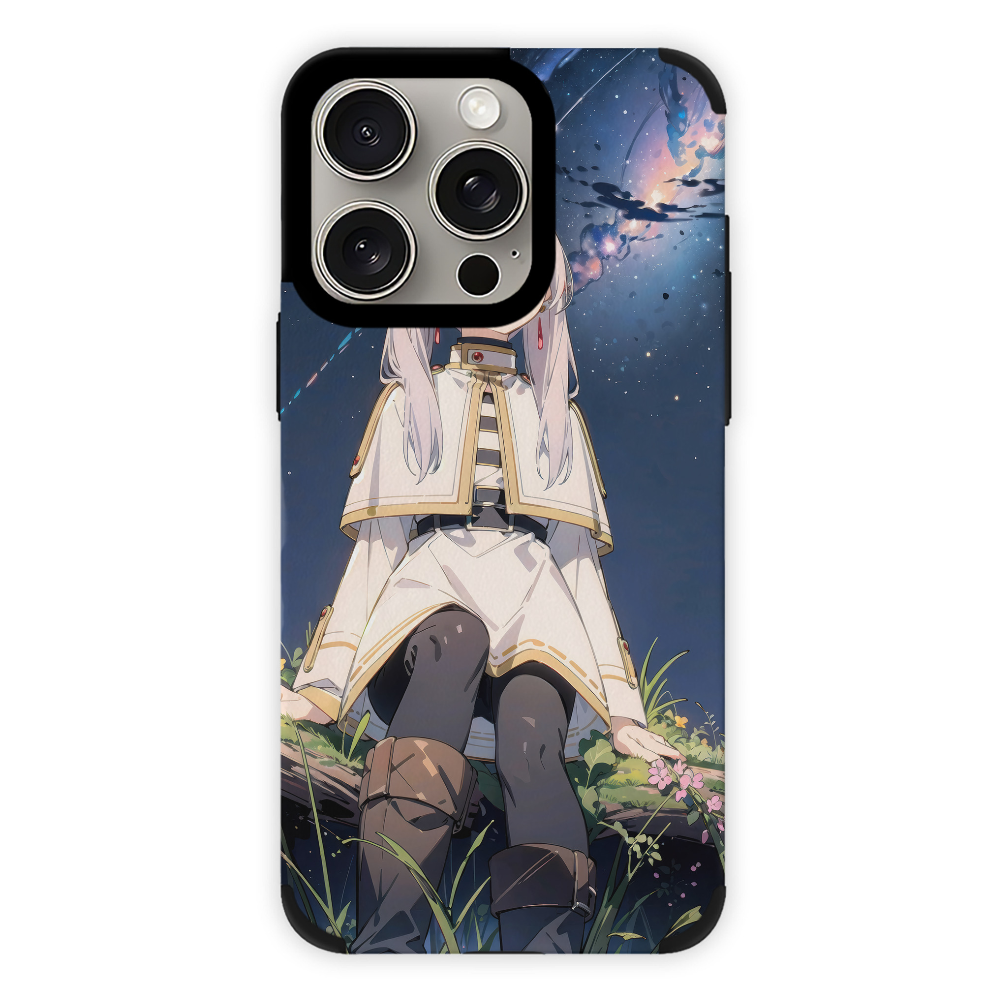 （画像用） 葬送のフリーレン Frieren 【iPhone15ProMax対応】 PUレザー スマホケース 耐衝撃＆黄変防止