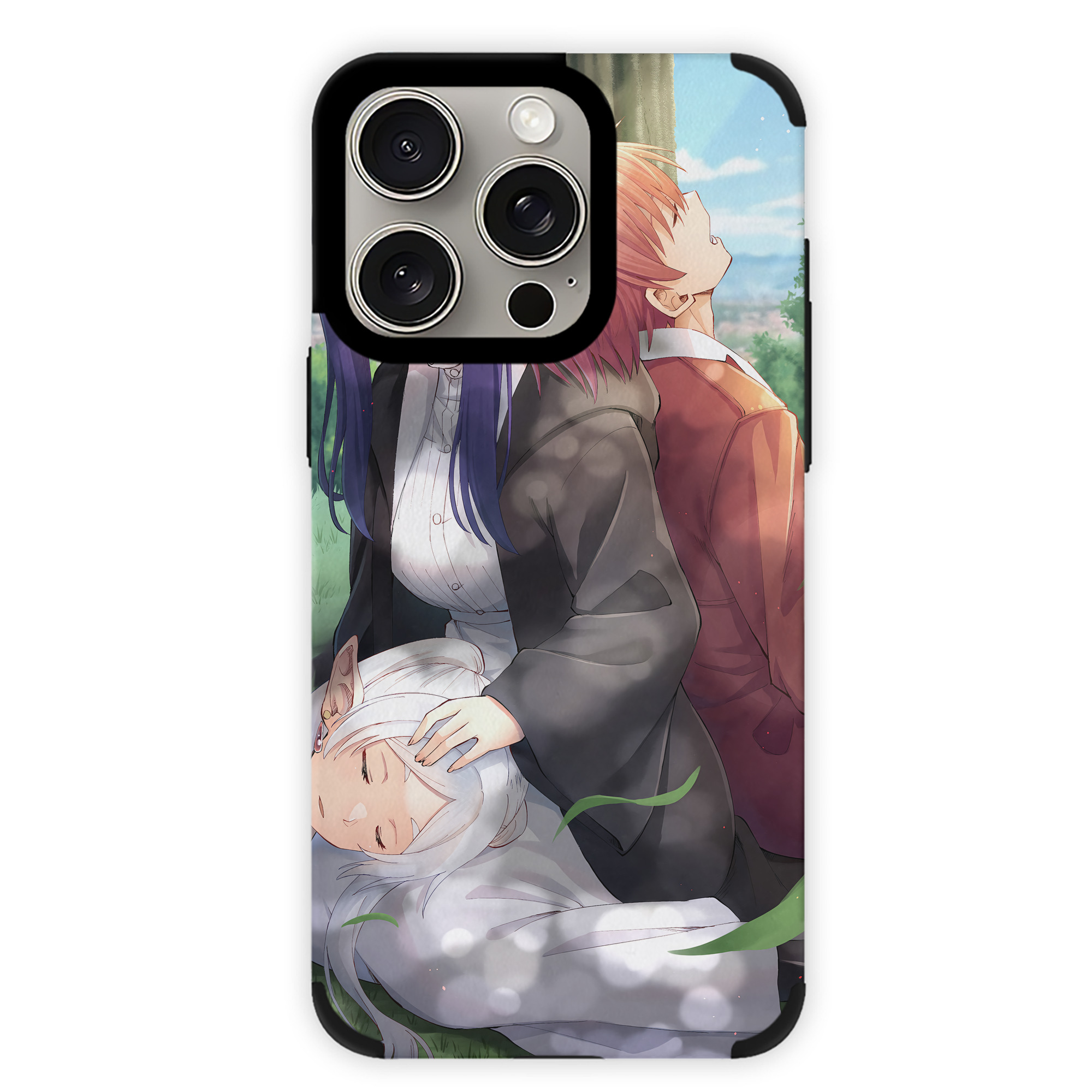 （画像用） 葬送のフリーレン Frieren 【iPhone15ProMax対応】 PUレザー スマホケース 耐衝撃＆黄変防止