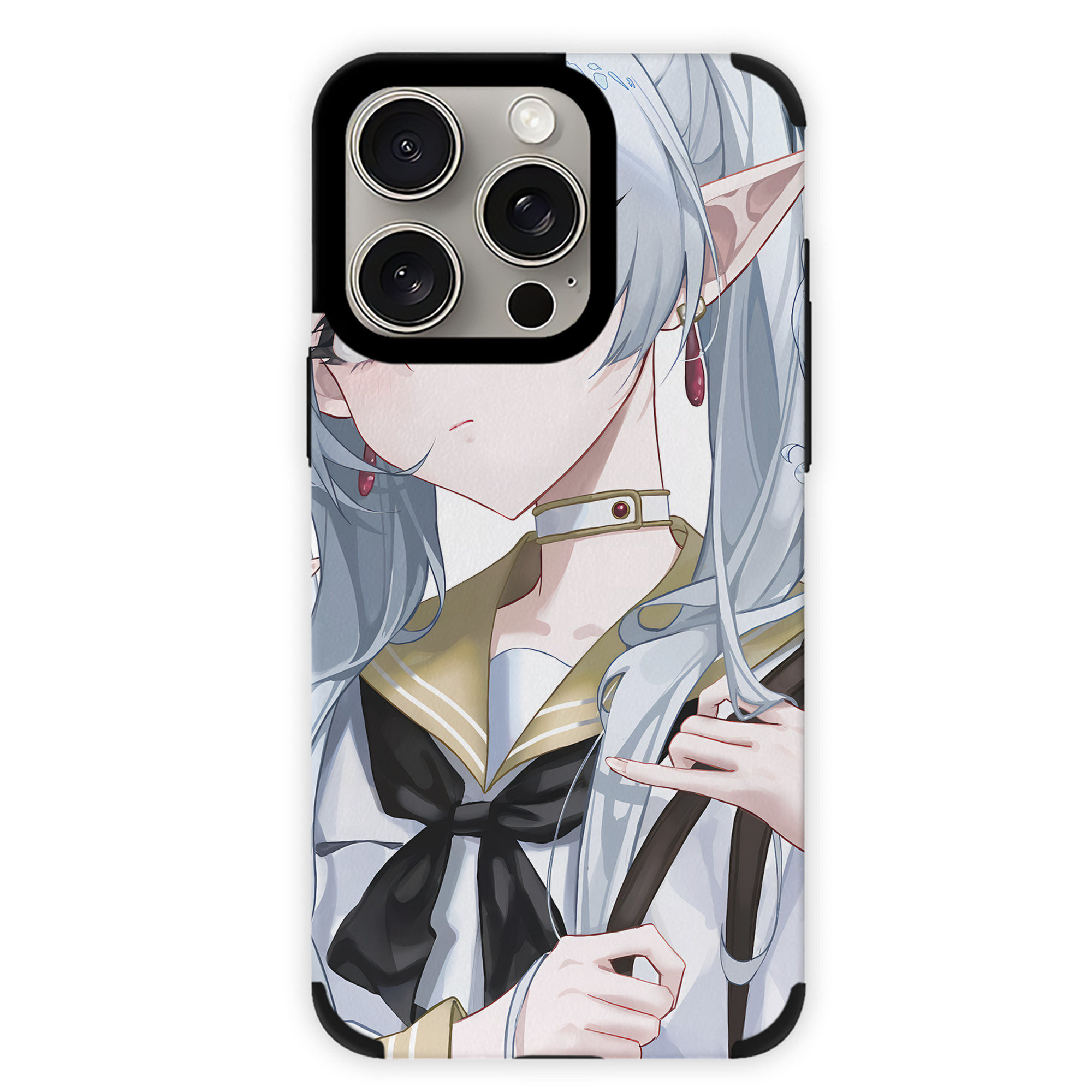 （画像用） 葬送のフリーレン Frieren 【iPhone15ProMax対応】 PUレザー スマホケース 耐衝撃＆黄変防止