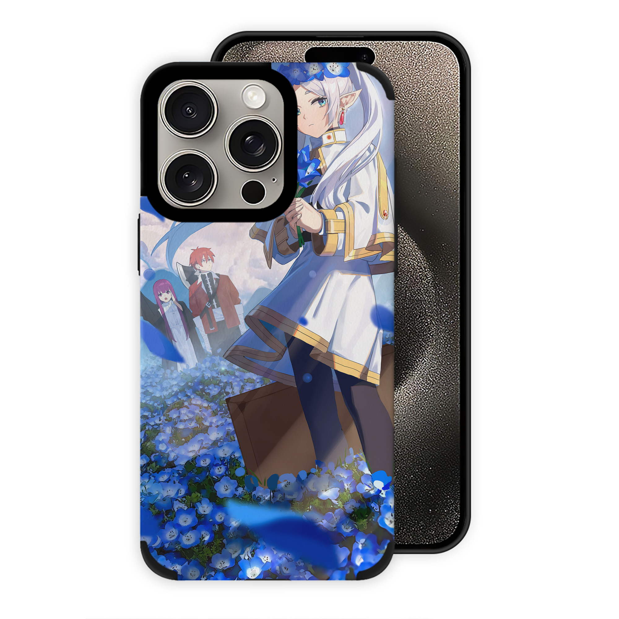 （画像用） 葬送のフリーレン Frieren 【iPhone15ProMax対応】 PUレザー スマホケース 耐衝撃＆黄変防止