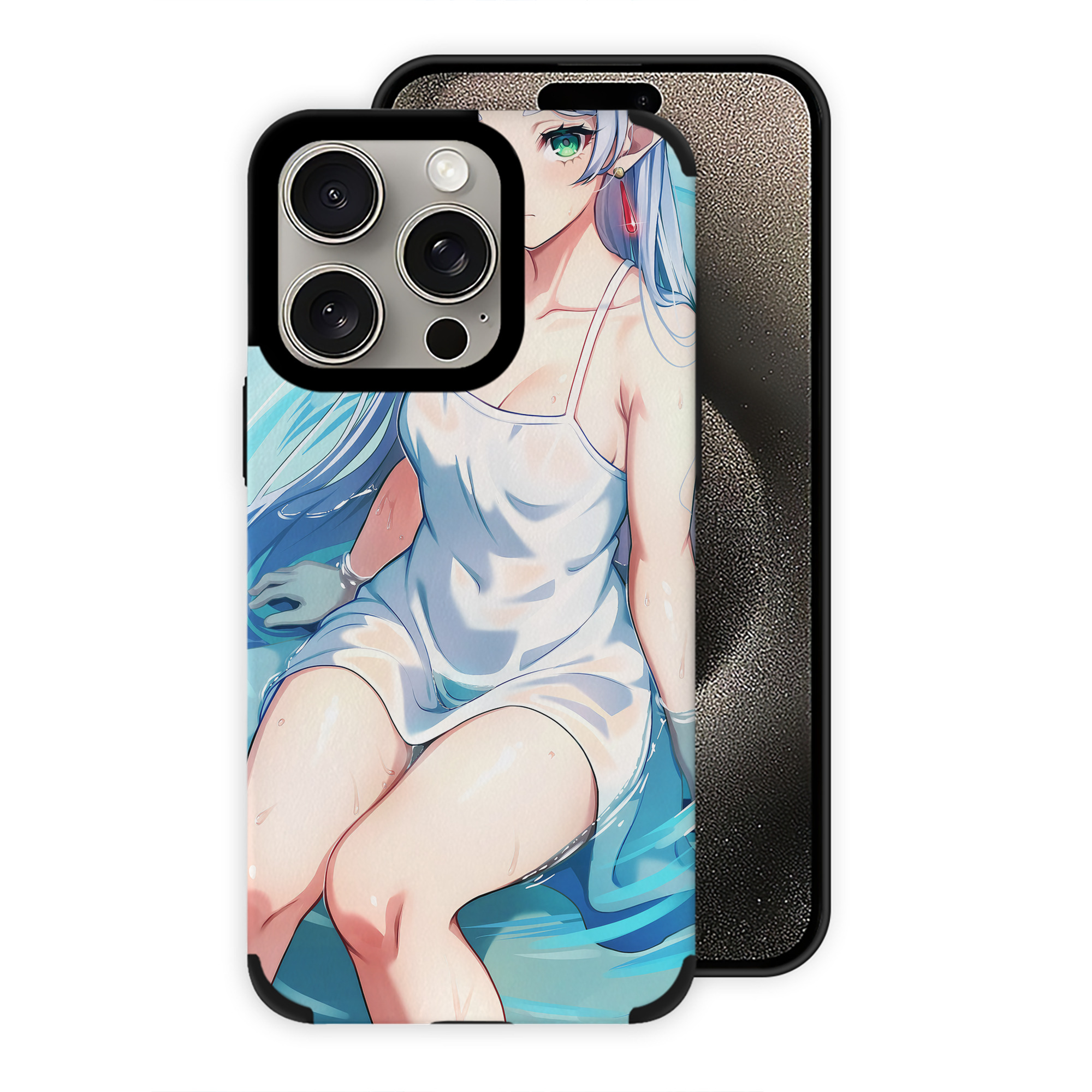 （画像用） 葬送のフリーレン Frieren 【iPhone15ProMax対応】 PUレザー スマホケース 耐衝撃＆黄変防止