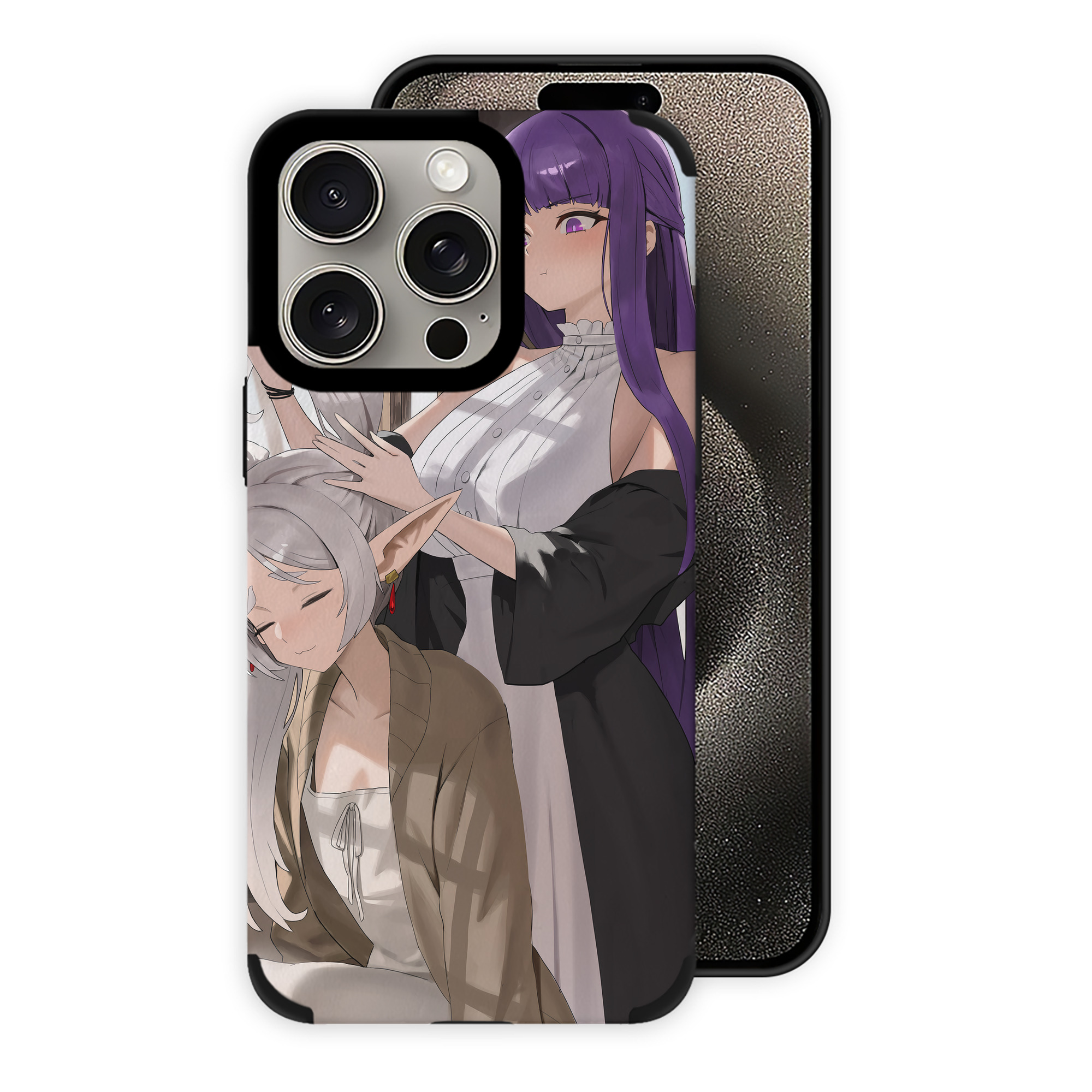 （画像用） 葬送のフリーレン Frieren 【iPhone15ProMax対応】 PUレザー スマホケース 耐衝撃＆黄変防止