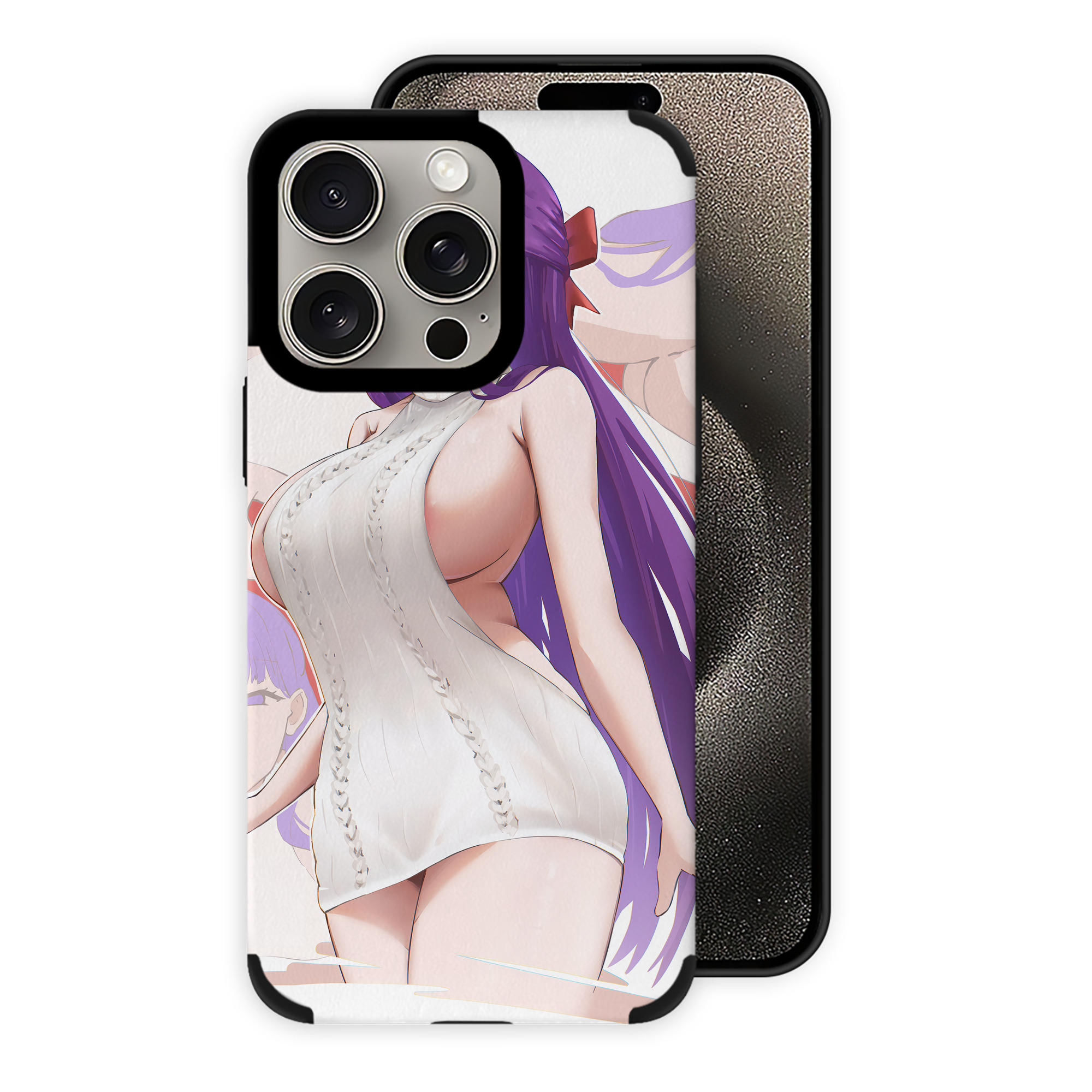 （画像用） 葬送のフリーレン Frieren 【iPhone15ProMax対応】 PUレザー スマホケース 耐衝撃＆黄変防止