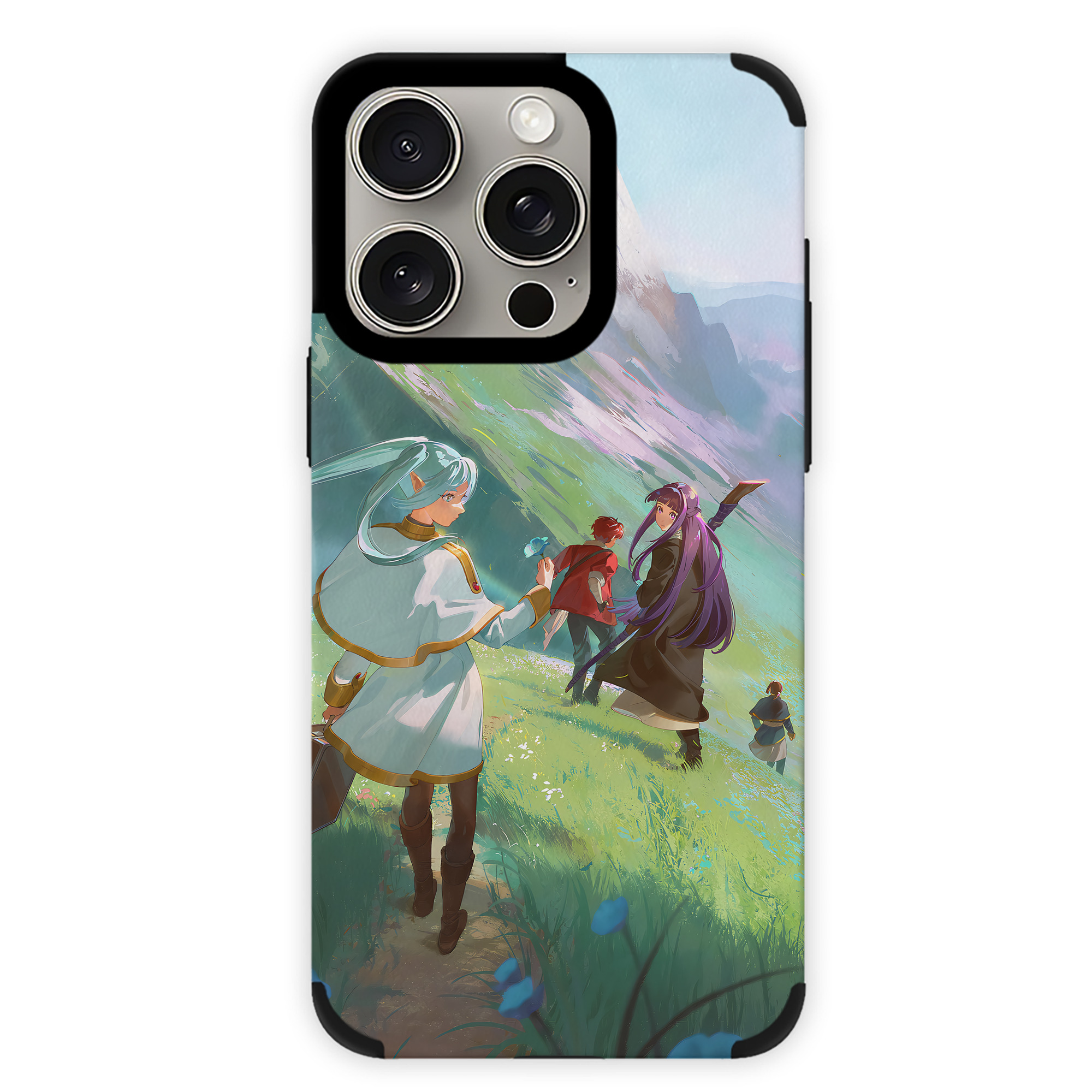 （画像用） 葬送のフリーレン Frieren 【iPhone15ProMax対応】 PUレザー スマホケース 耐衝撃＆黄変防止