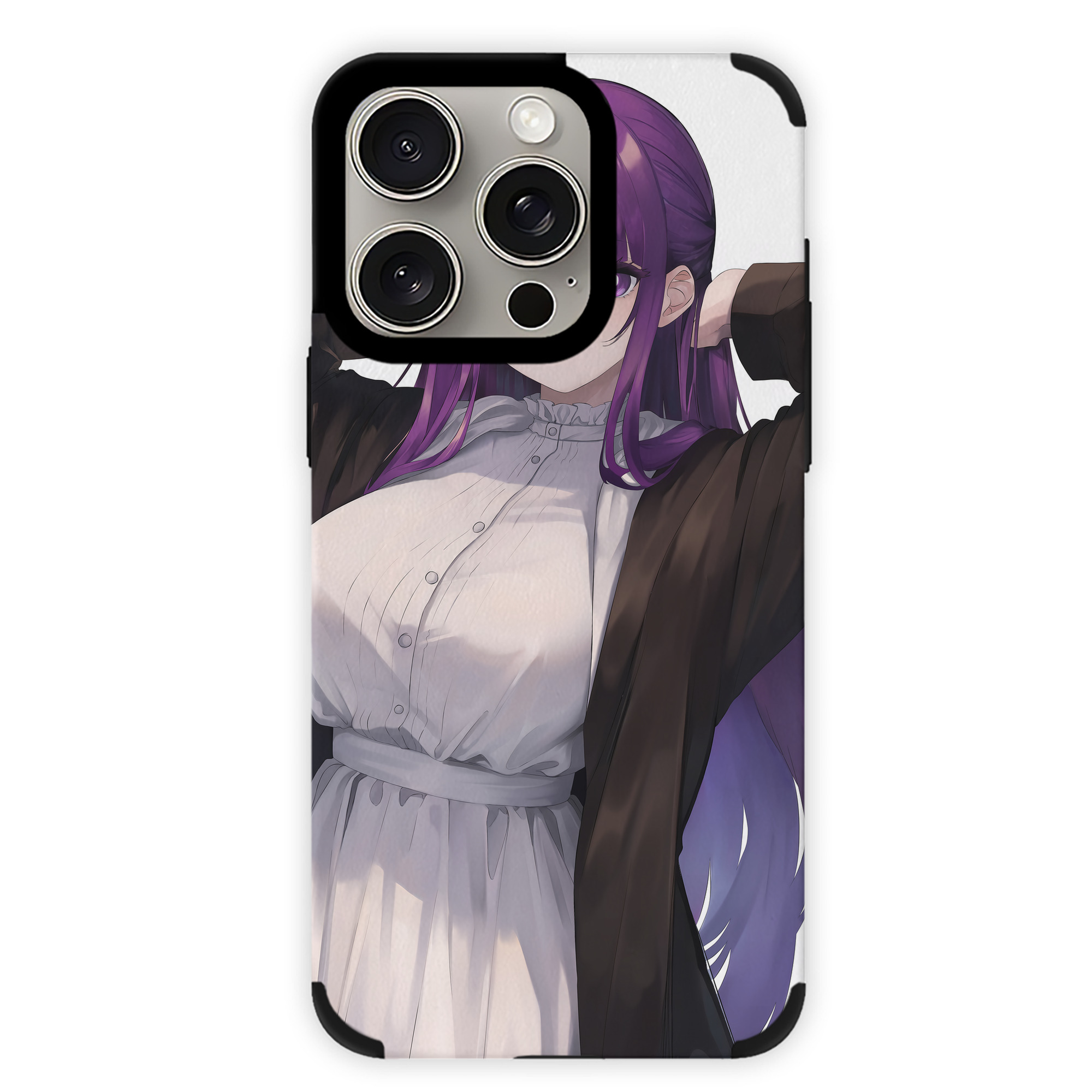 （画像用） 葬送のフリーレン Frieren 【iPhone15ProMax対応】 PUレザー スマホケース 耐衝撃＆黄変防止
