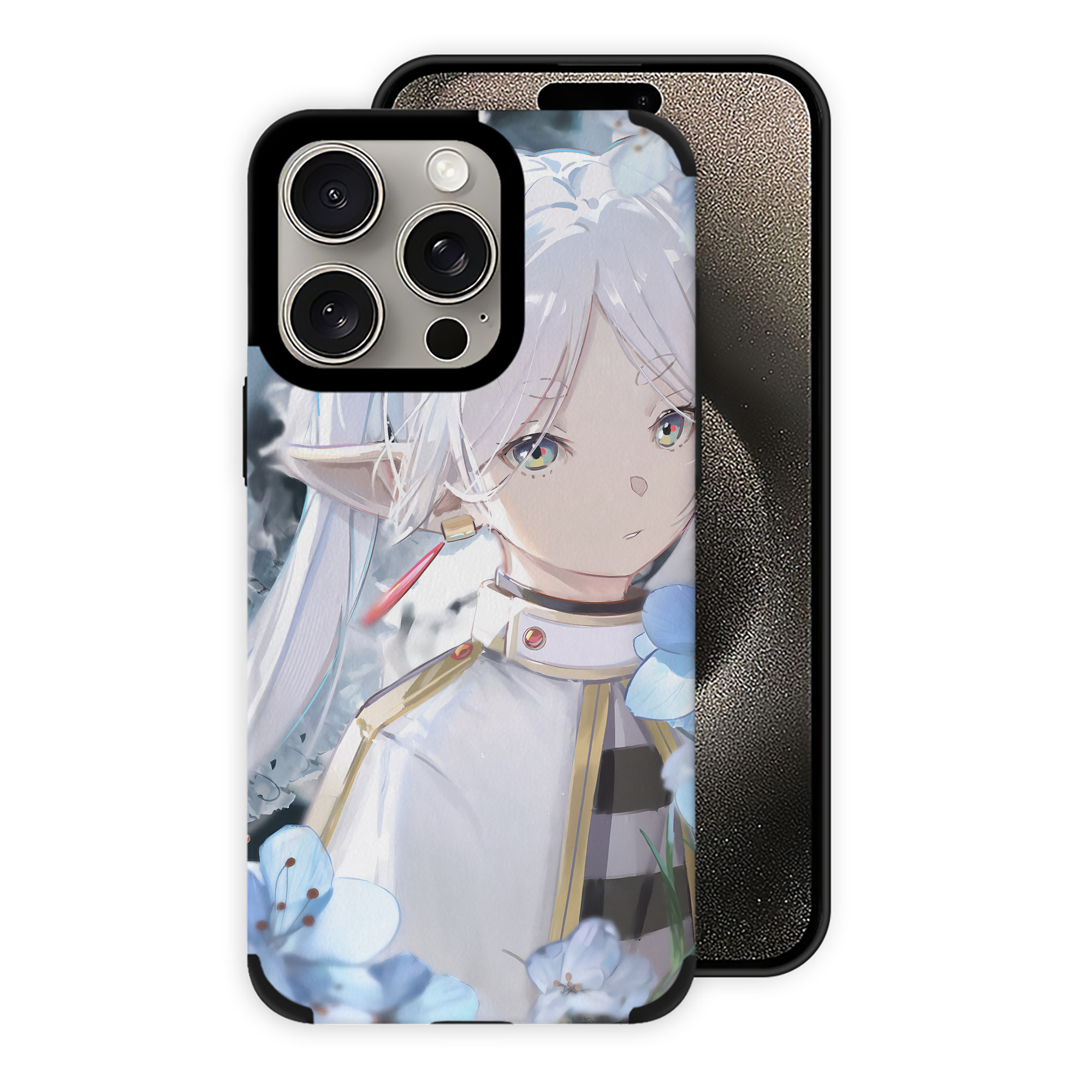 （画像用） 葬送のフリーレン Frieren 【iPhone15ProMax対応】 PUレザー スマホケース 耐衝撃＆黄変防止