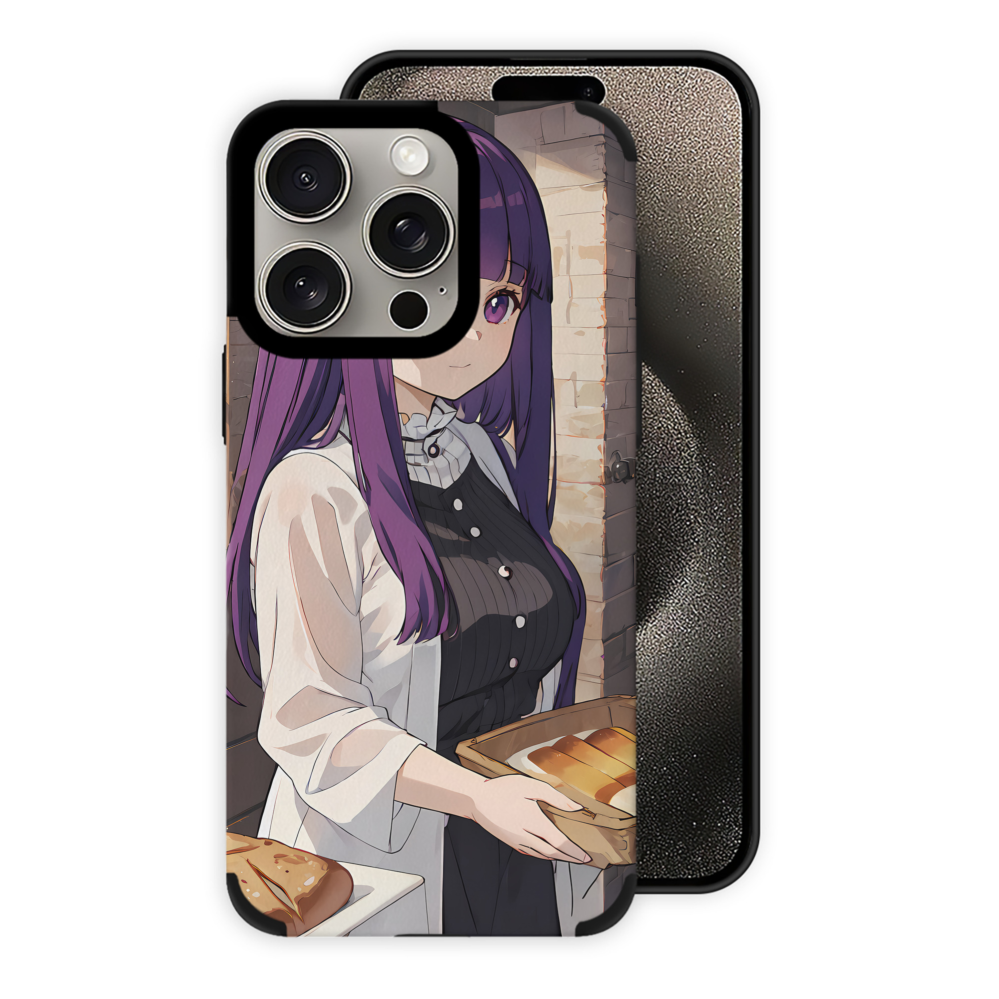 （画像用） 葬送のフリーレン Frieren 【iPhone15ProMax対応】 PUレザー スマホケース 耐衝撃＆黄変防止