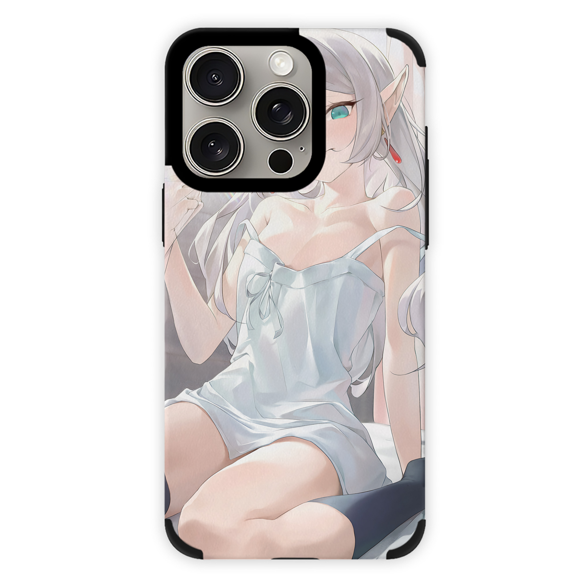 （画像用） 葬送のフリーレン Frieren 【iPhone15ProMax対応】 PUレザー スマホケース 耐衝撃＆黄変防止