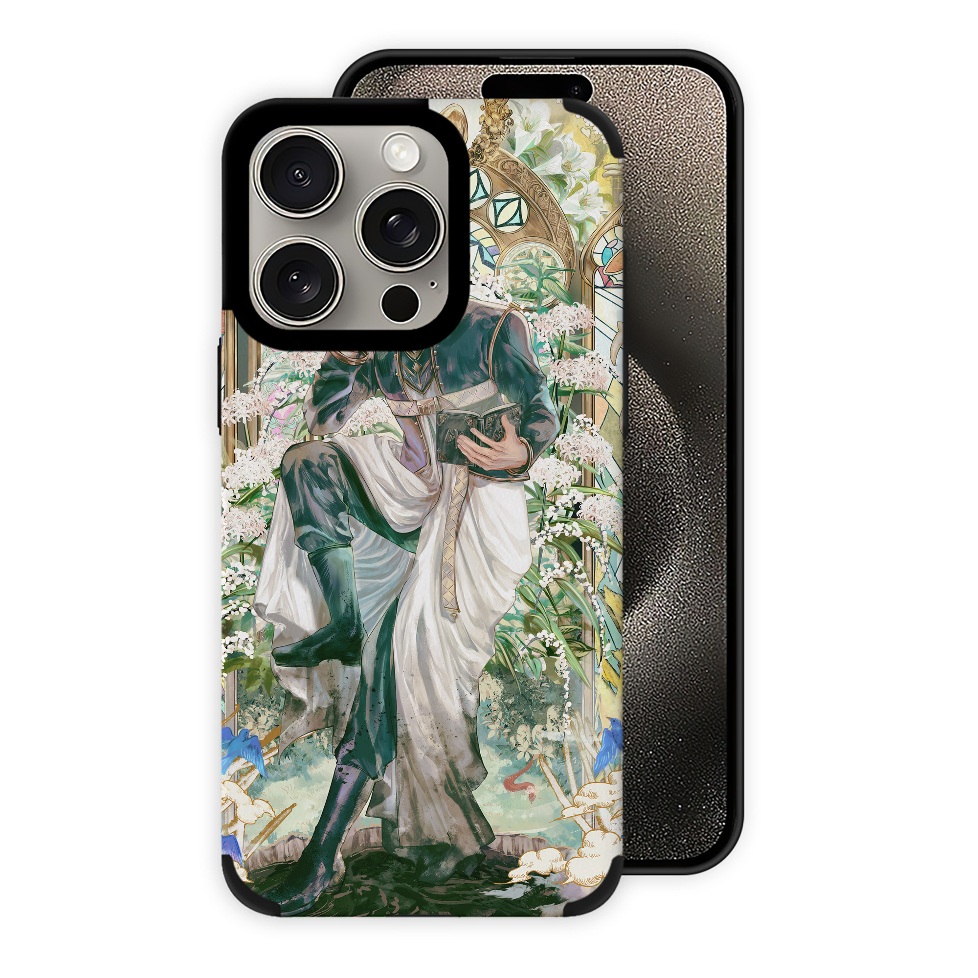 （画像用） 葬送のフリーレン Frieren 【iPhone15ProMax対応】 PUレザー スマホケース 耐衝撃＆黄変防止