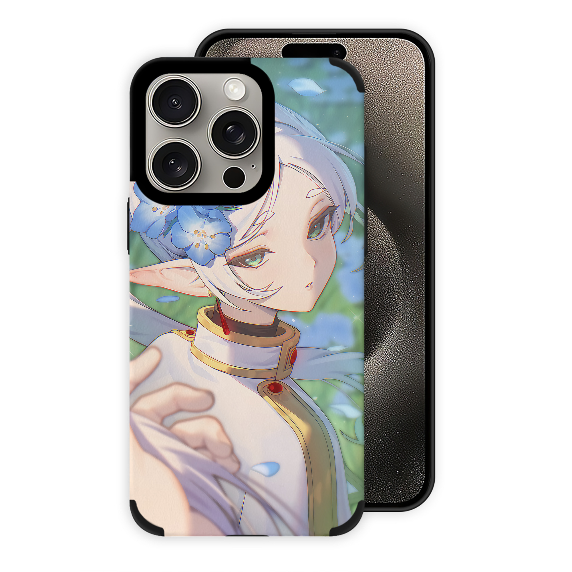 （画像用） 葬送のフリーレン Frieren 【iPhone15ProMax対応】 PUレザー スマホケース 耐衝撃＆黄変防止