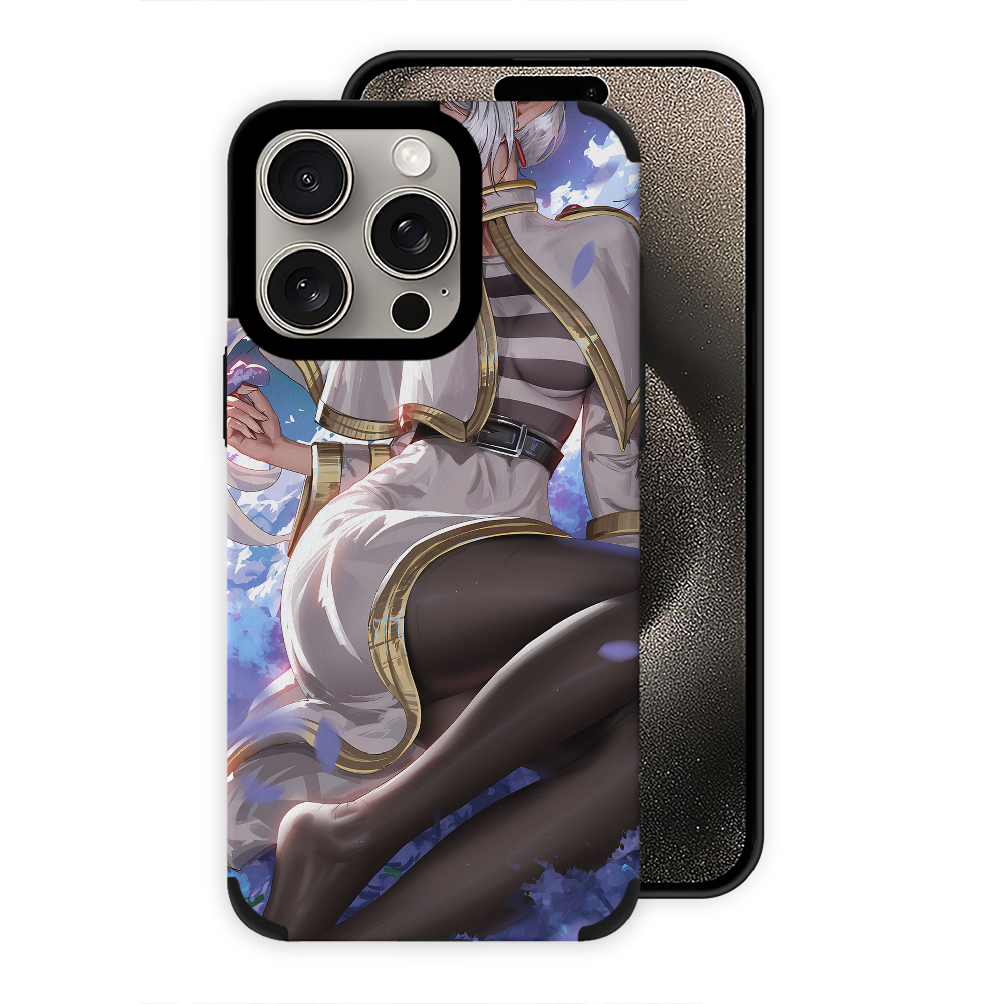 （画像用） 葬送のフリーレン Frieren 【iPhone15ProMax対応】 PUレザー スマホケース 耐衝撃＆黄変防止