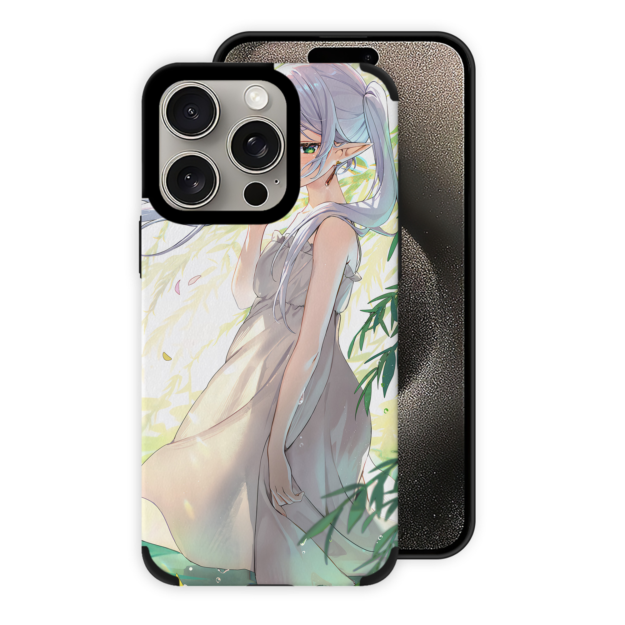 （画像用） 葬送のフリーレン Frieren 【iPhone15ProMax対応】 PUレザー スマホケース 耐衝撃＆黄変防止
