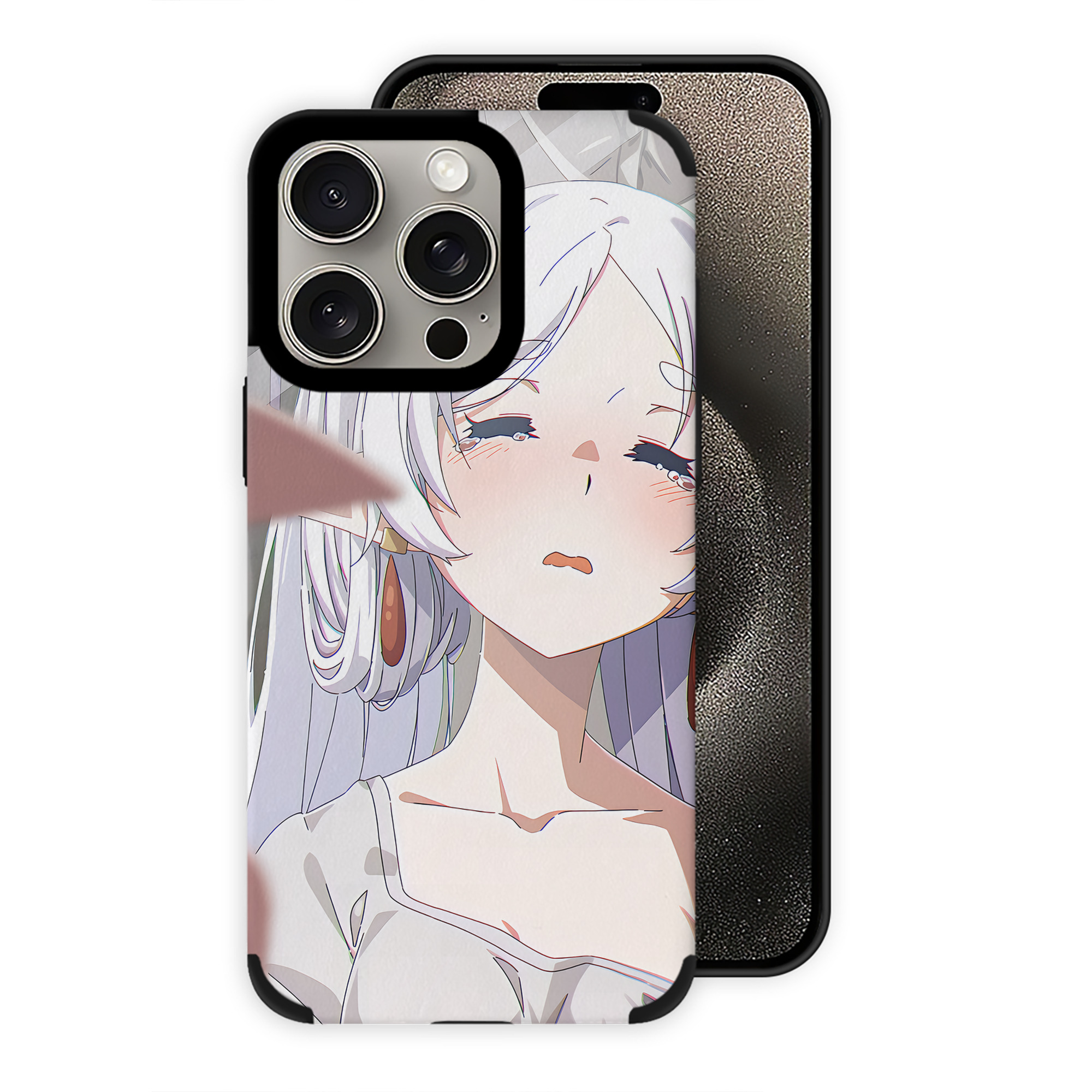 （画像用） 葬送のフリーレン Frieren 【iPhone15ProMax対応】 PUレザー スマホケース 耐衝撃＆黄変防止