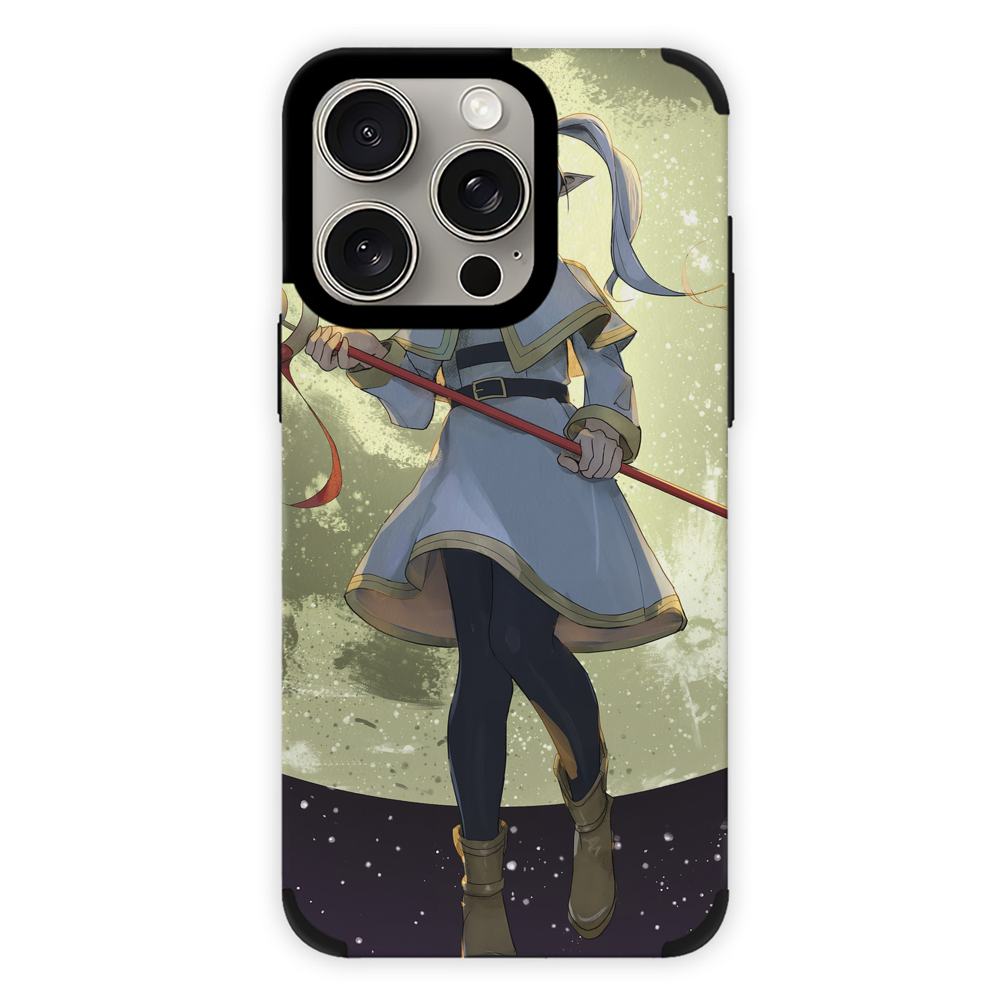 （画像用） 葬送のフリーレン Frieren 【iPhone15ProMax対応】 PUレザー スマホケース 耐衝撃＆黄変防止