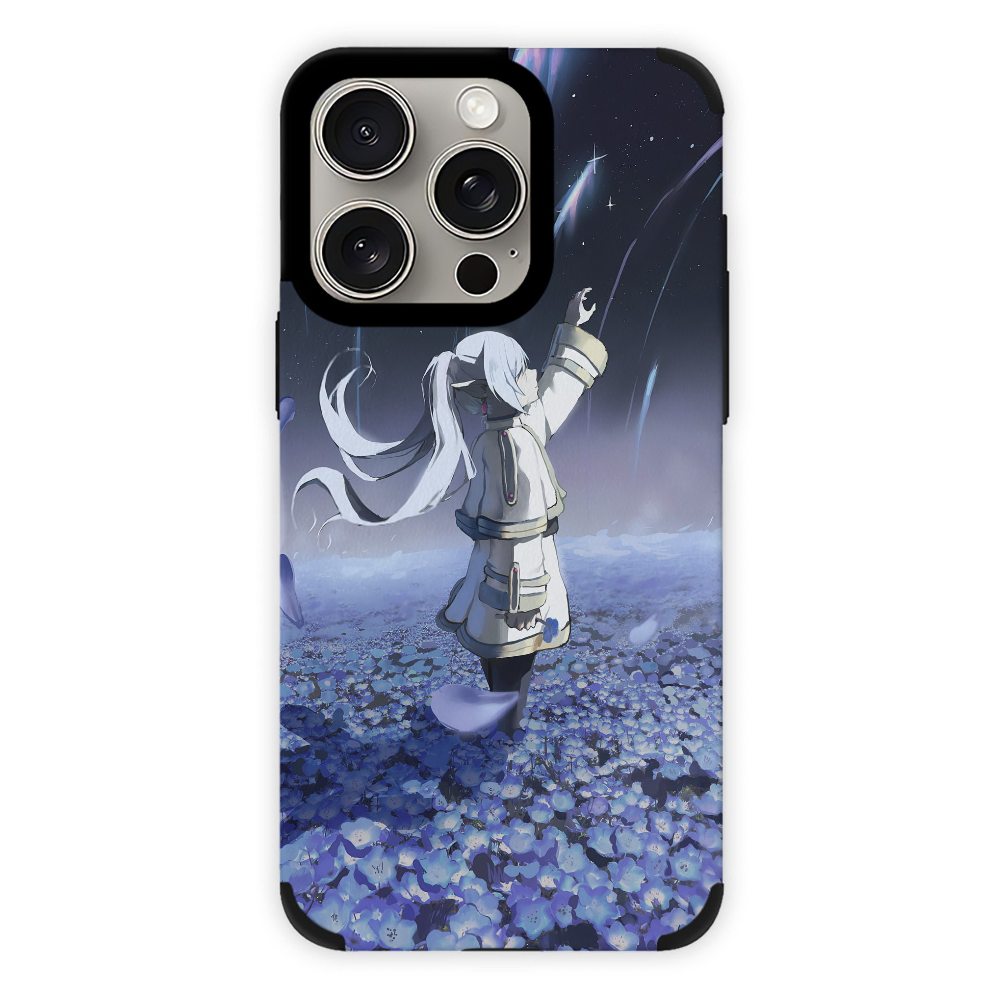 （画像用） 葬送のフリーレン Frieren 【iPhone15ProMax対応】 PUレザー スマホケース 耐衝撃＆黄変防止