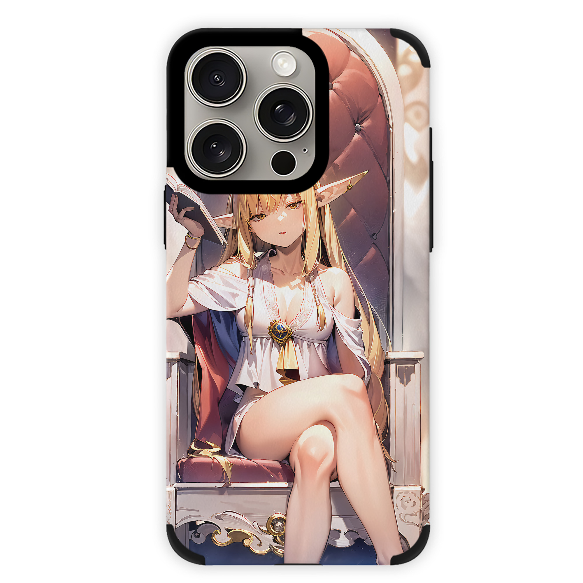 （画像用） 葬送のフリーレン Frieren 【iPhone15ProMax対応】 PUレザー スマホケース 耐衝撃＆黄変防止