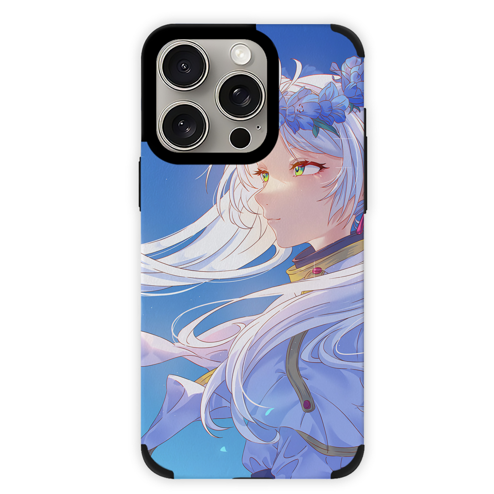 （画像用） 葬送のフリーレン Frieren 【iPhone15ProMax対応】 PUレザー スマホケース 耐衝撃＆黄変防止
