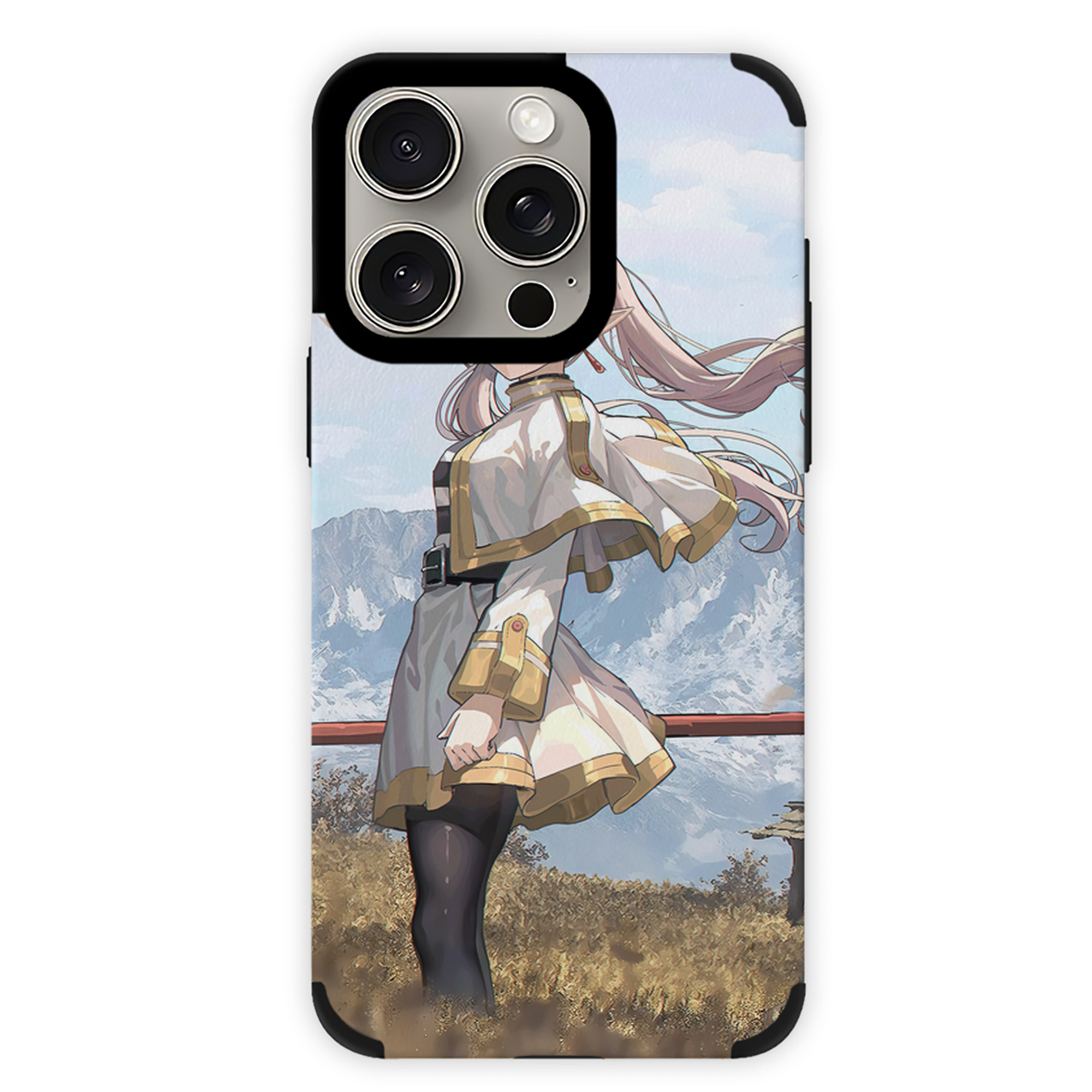 （画像用） 葬送のフリーレン Frieren 【iPhone15ProMax対応】 PUレザー スマホケース 耐衝撃＆黄変防止