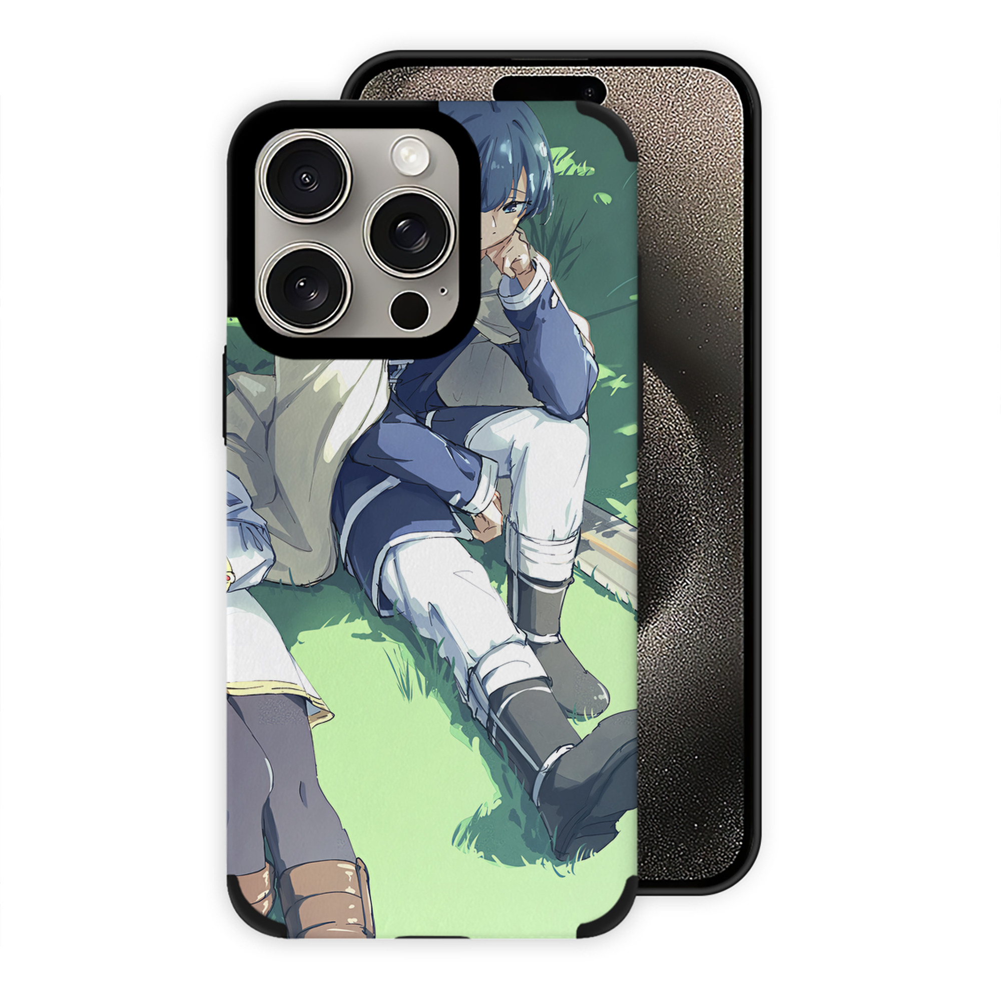 （画像用） 葬送のフリーレン Frieren 【iPhone15ProMax対応】 PUレザー スマホケース 耐衝撃＆黄変防止