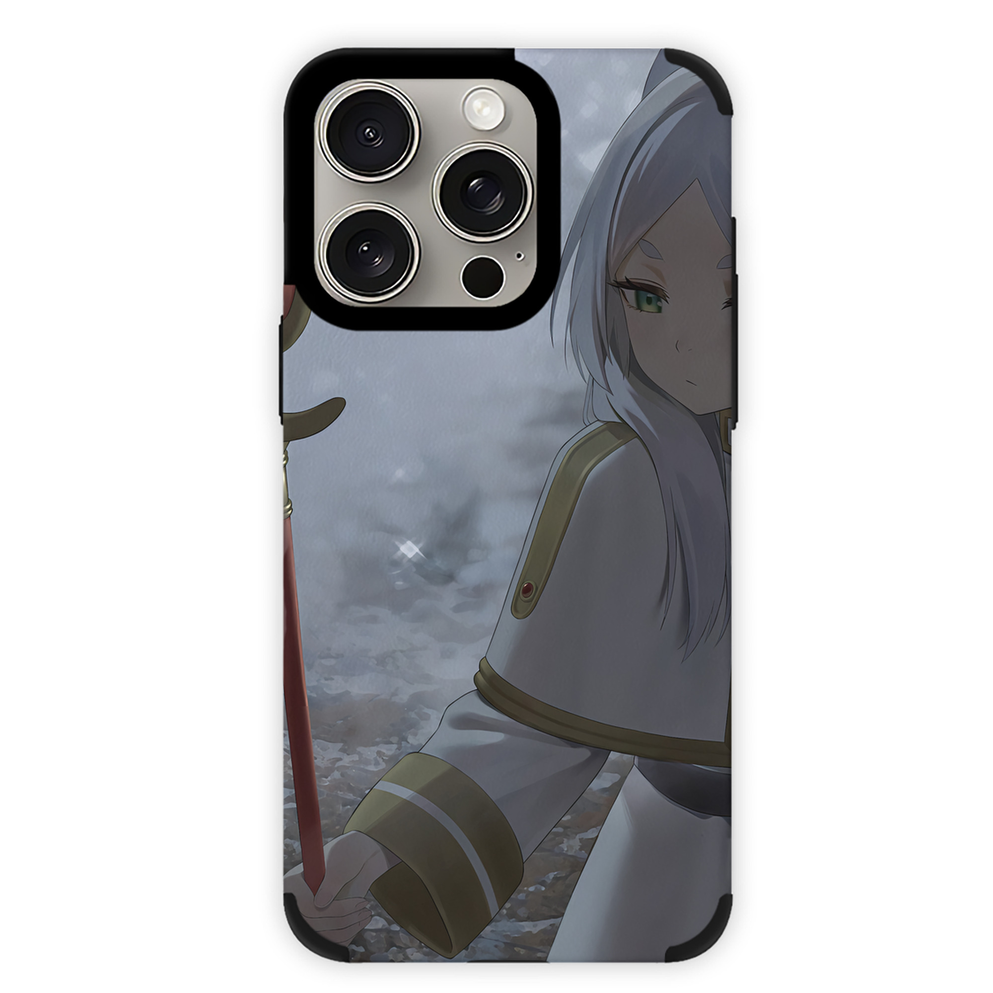 （画像用） 葬送のフリーレン Frieren 【iPhone15ProMax対応】 PUレザー スマホケース 耐衝撃＆黄変防止