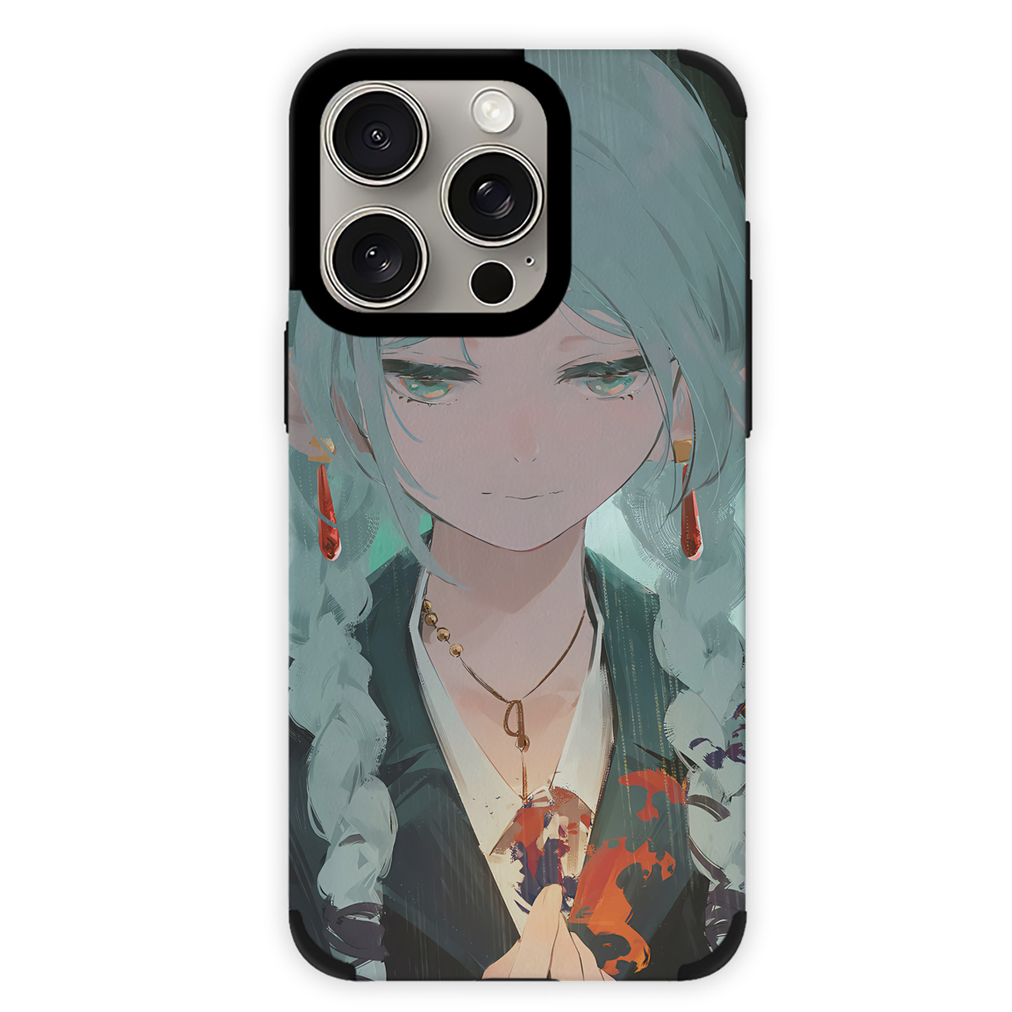 （画像用） 葬送のフリーレン Frieren 【iPhone15ProMax対応】 PUレザー スマホケース 耐衝撃＆黄変防止