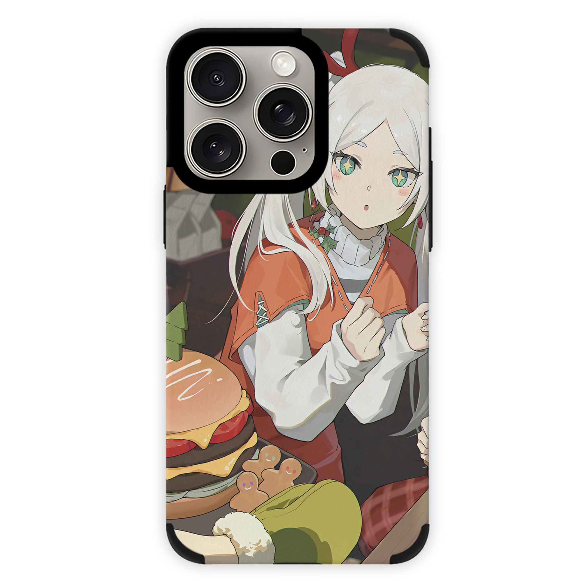 （画像用） 葬送のフリーレン Frieren 【iPhone15ProMax対応】 PUレザー スマホケース 耐衝撃＆黄変防止
