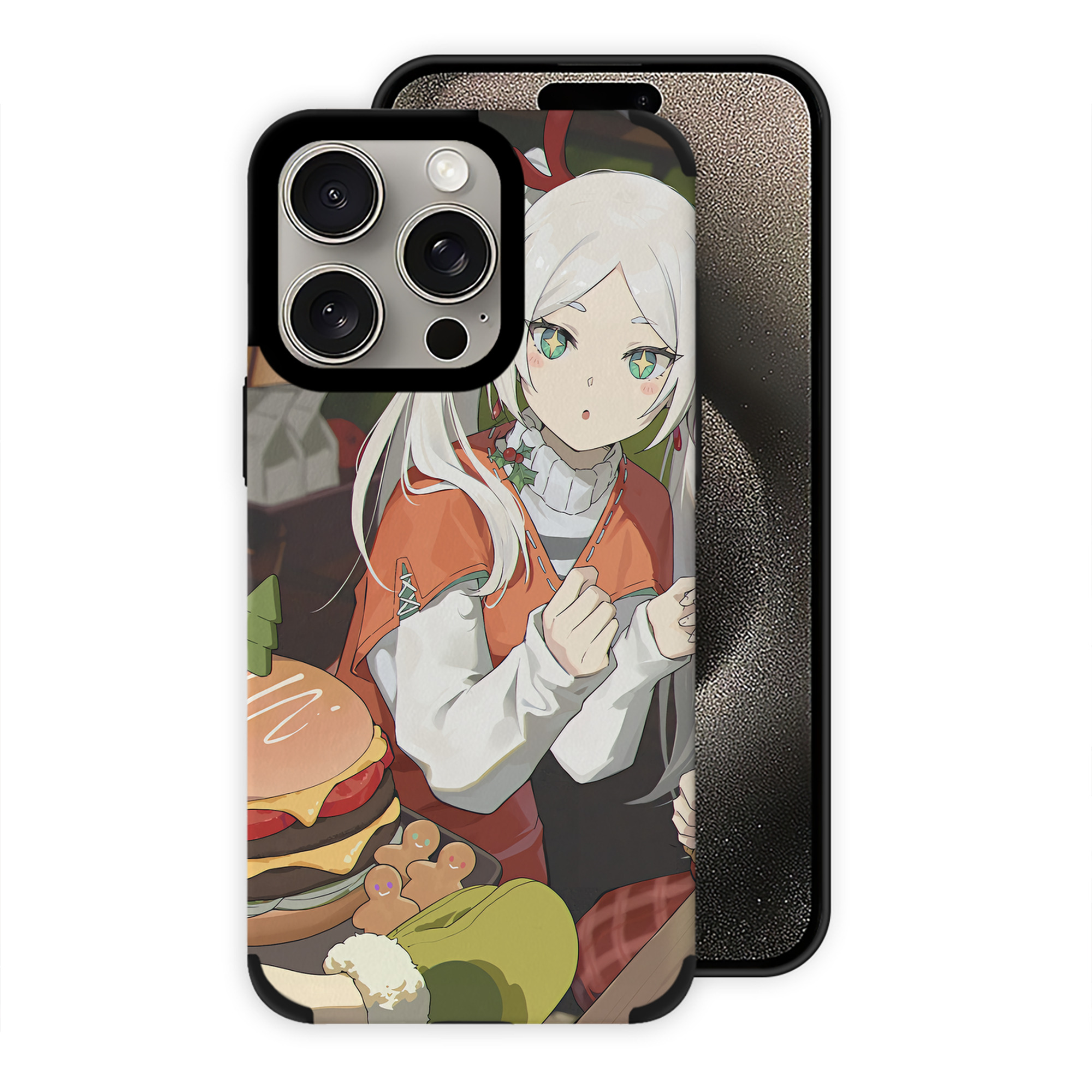 （画像用） 葬送のフリーレン Frieren 【iPhone15ProMax対応】 PUレザー スマホケース 耐衝撃＆黄変防止