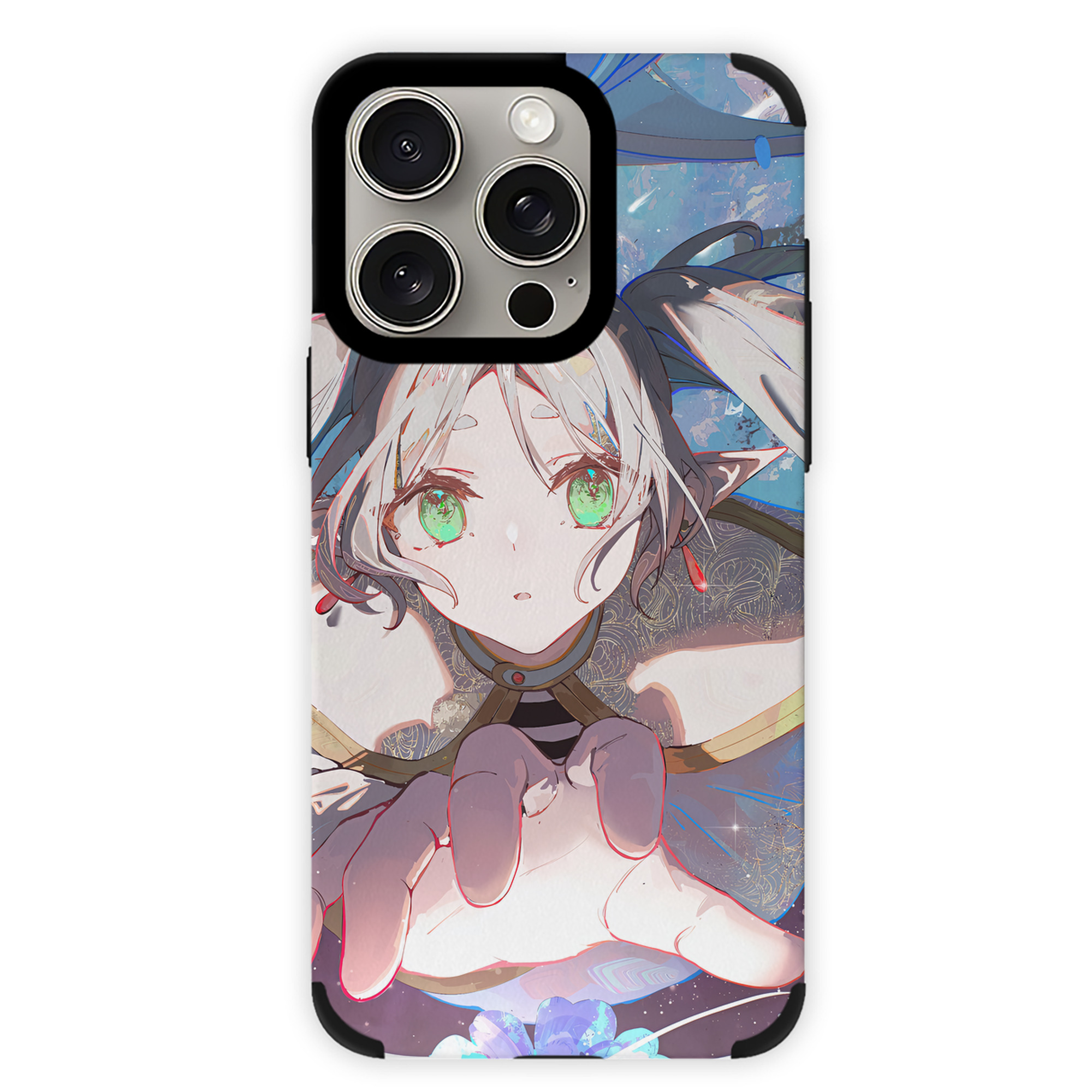 （画像用） 葬送のフリーレン Frieren 【iPhone15ProMax対応】 PUレザー スマホケース 耐衝撃＆黄変防止