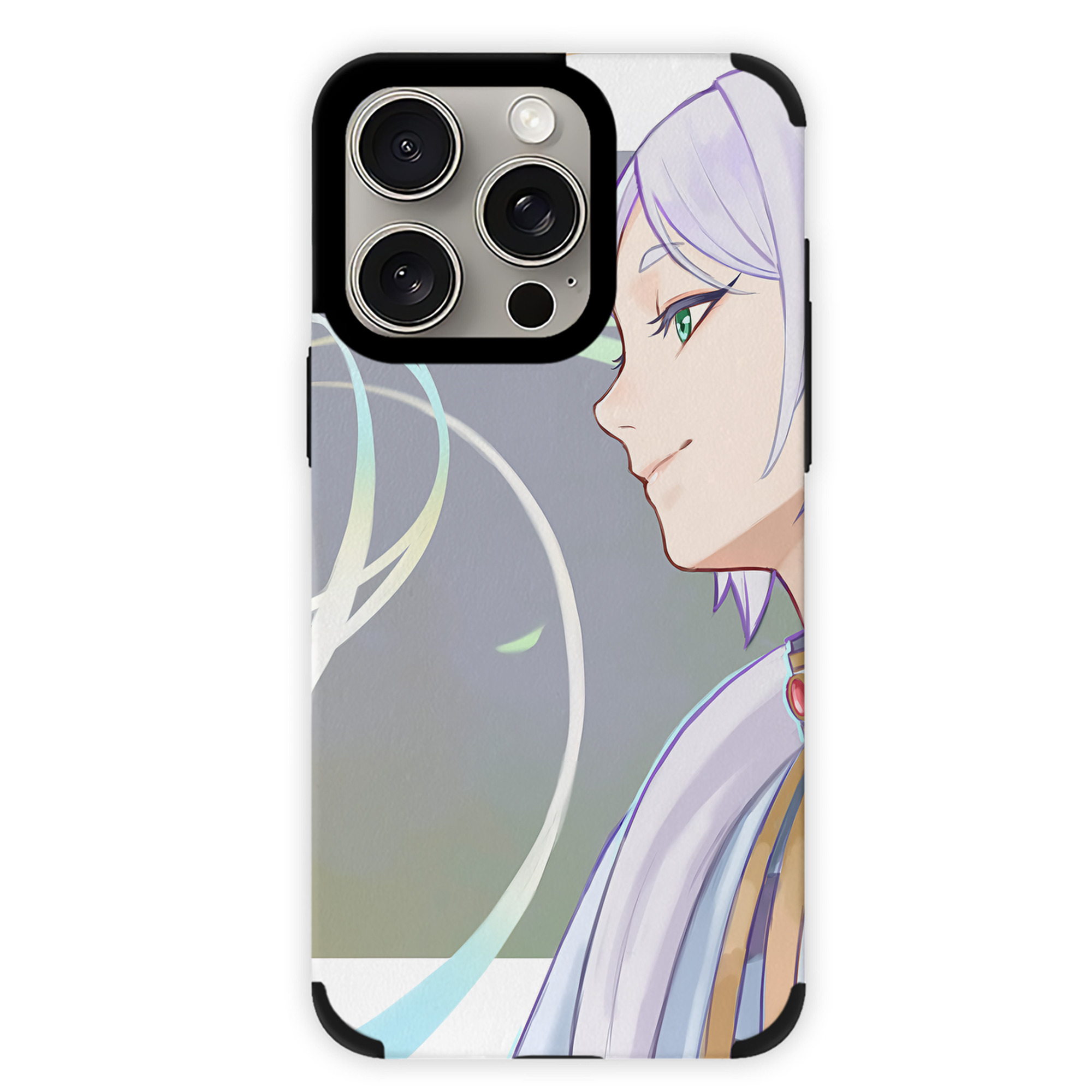 （画像用） 葬送のフリーレン Frieren 【iPhone15ProMax対応】 PUレザー スマホケース 耐衝撃＆黄変防止