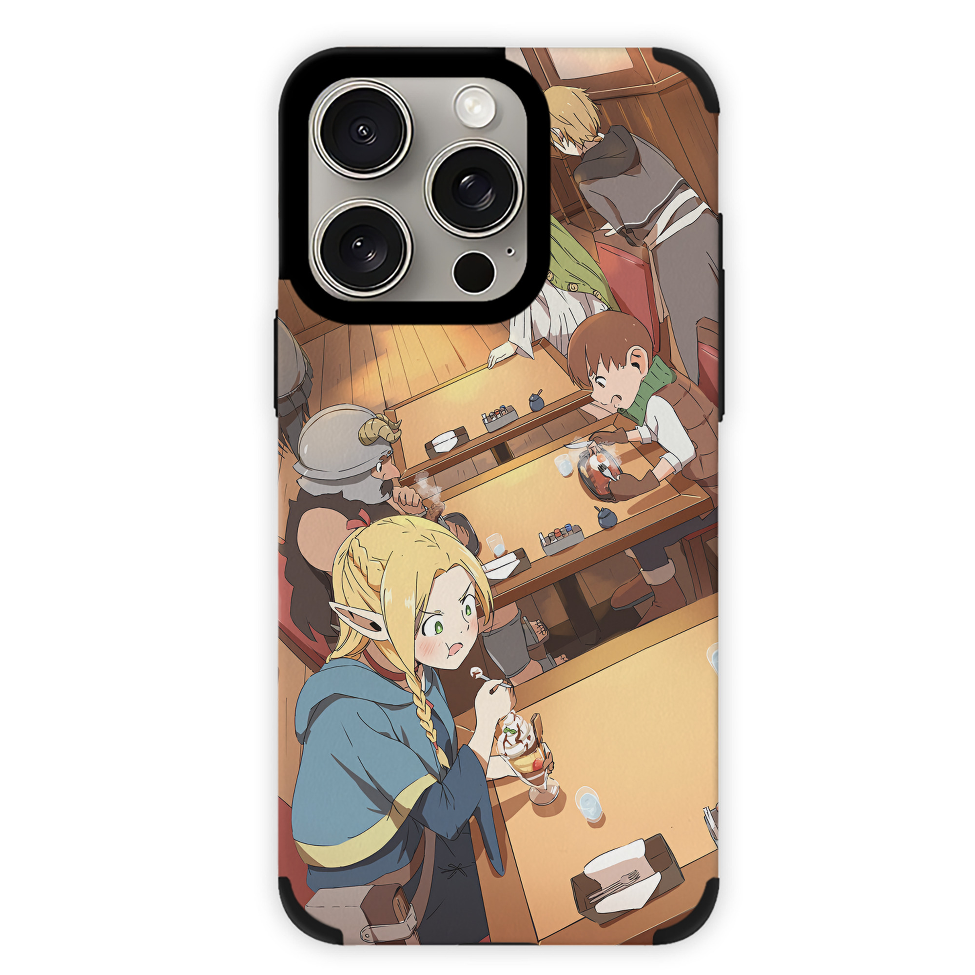 （画像用） 葬送のフリーレン Frieren 【iPhone15ProMax対応】 PUレザー スマホケース 耐衝撃＆黄変防止