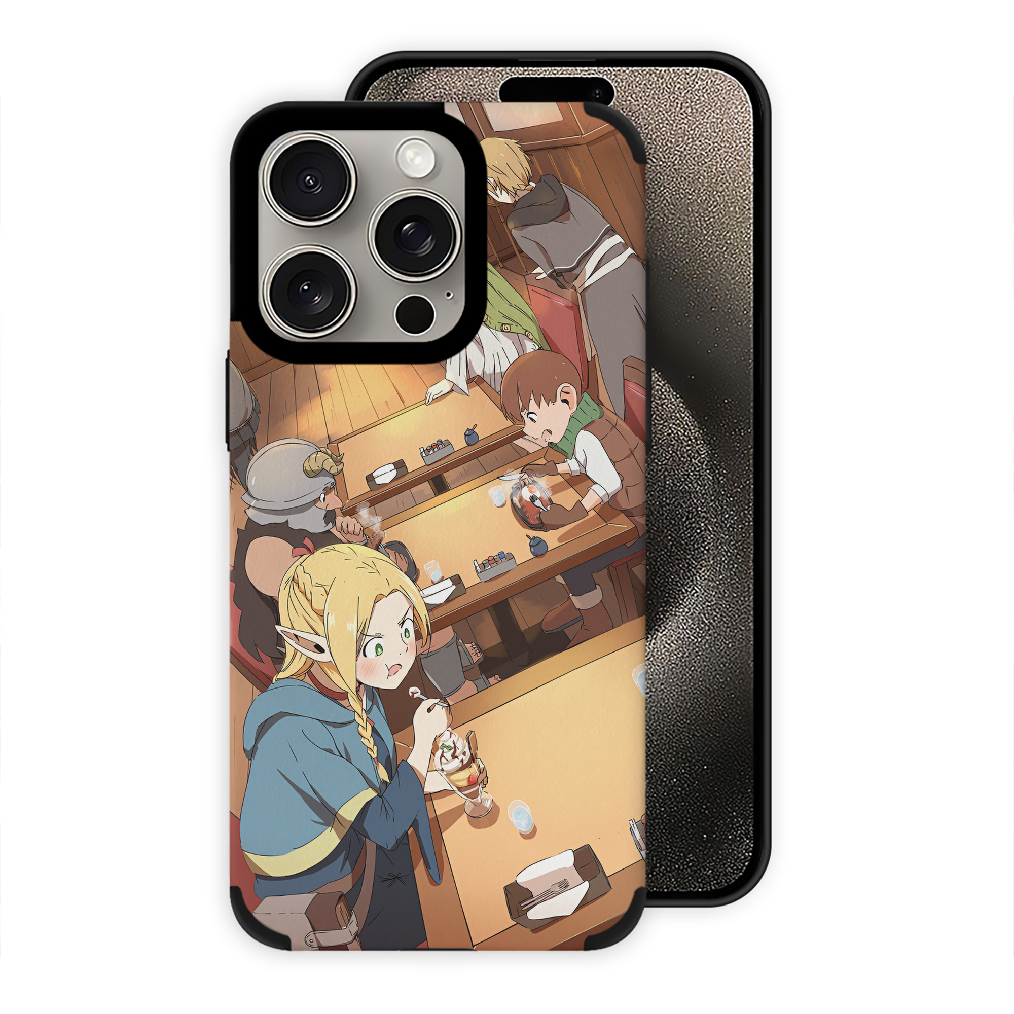 （画像用） 葬送のフリーレン Frieren 【iPhone15ProMax対応】 PUレザー スマホケース 耐衝撃＆黄変防止