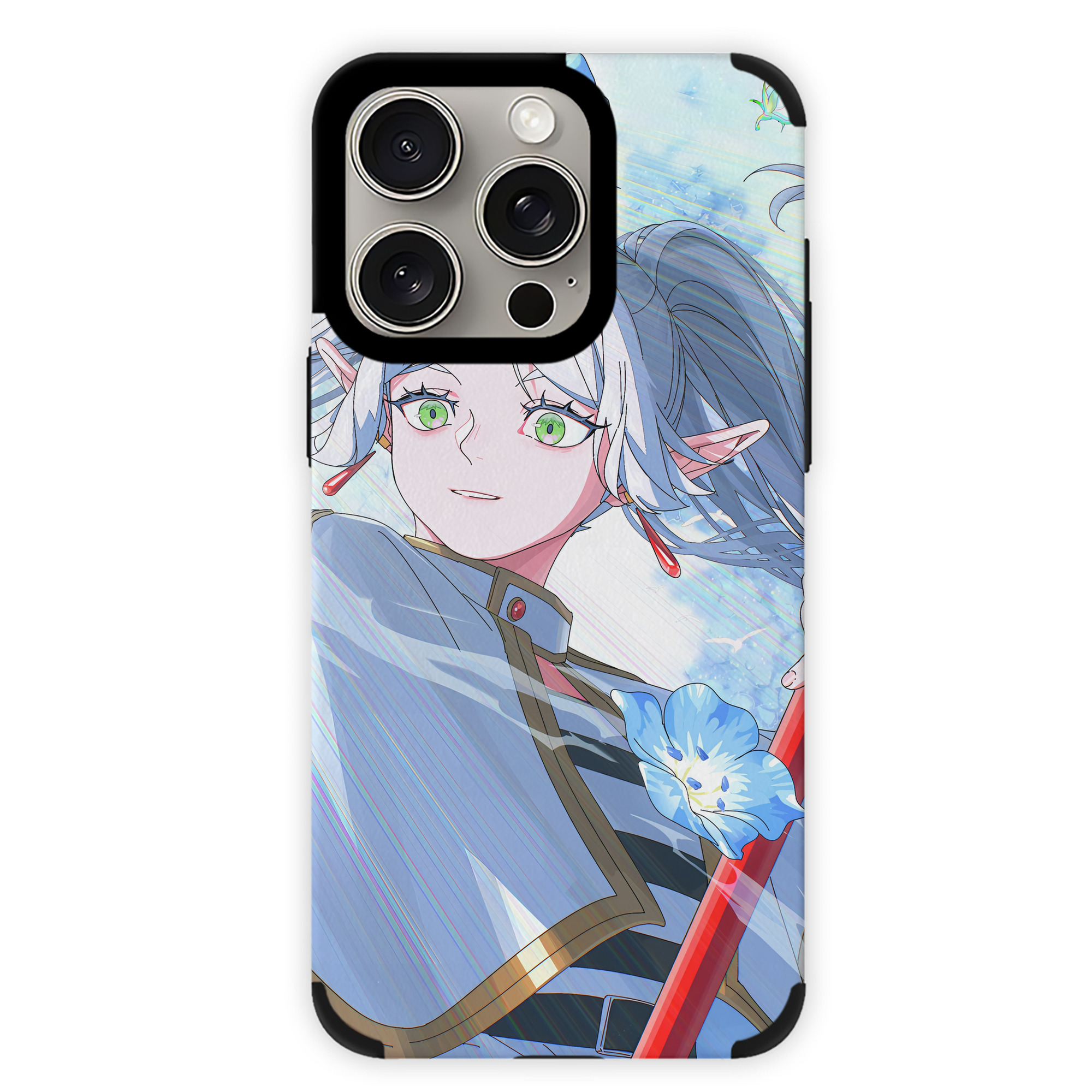 （画像用） 葬送のフリーレン Frieren 【iPhone15ProMax対応】 PUレザー スマホケース 耐衝撃＆黄変防止