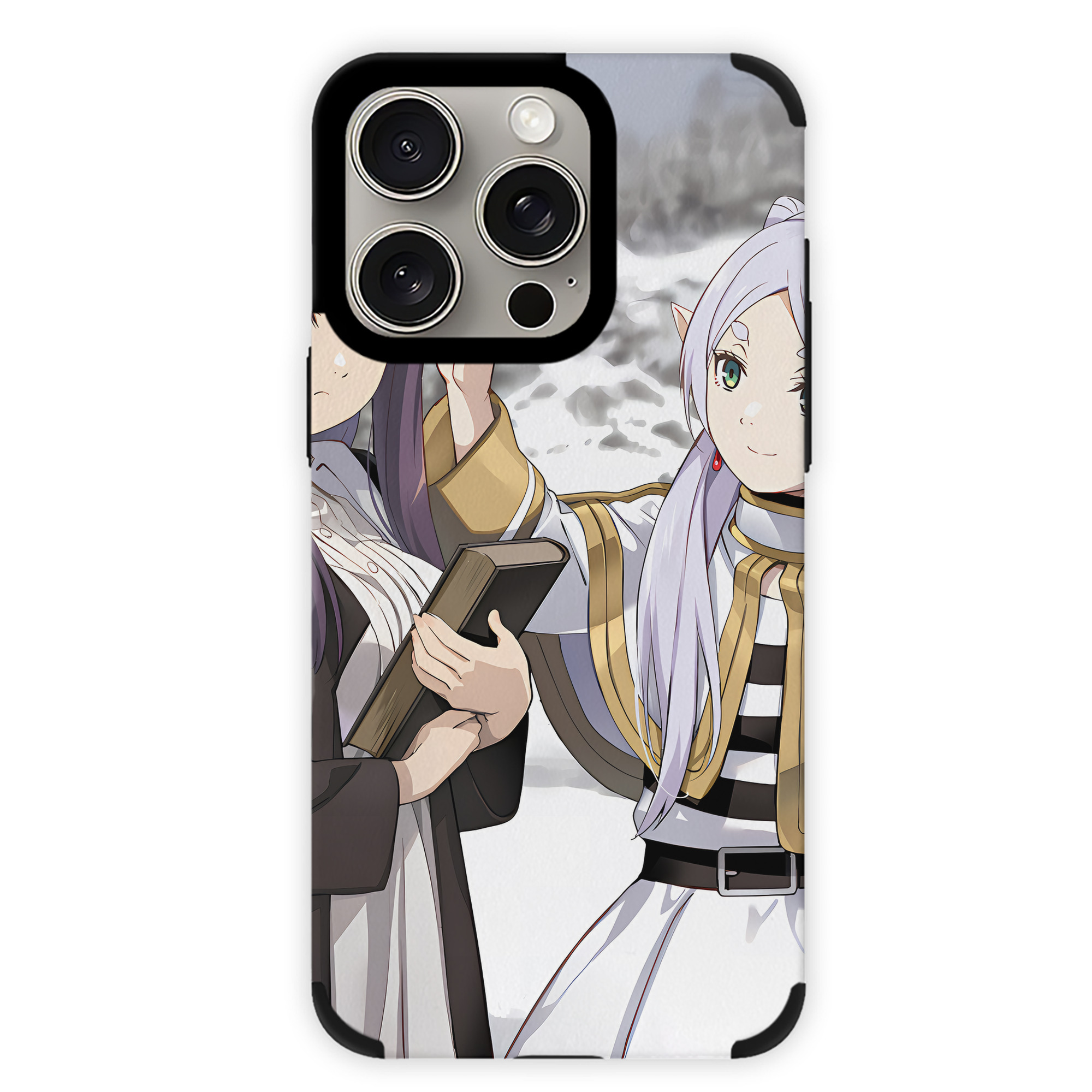 （画像用） 葬送のフリーレン Frieren 【iPhone15ProMax対応】 PUレザー スマホケース 耐衝撃＆黄変防止