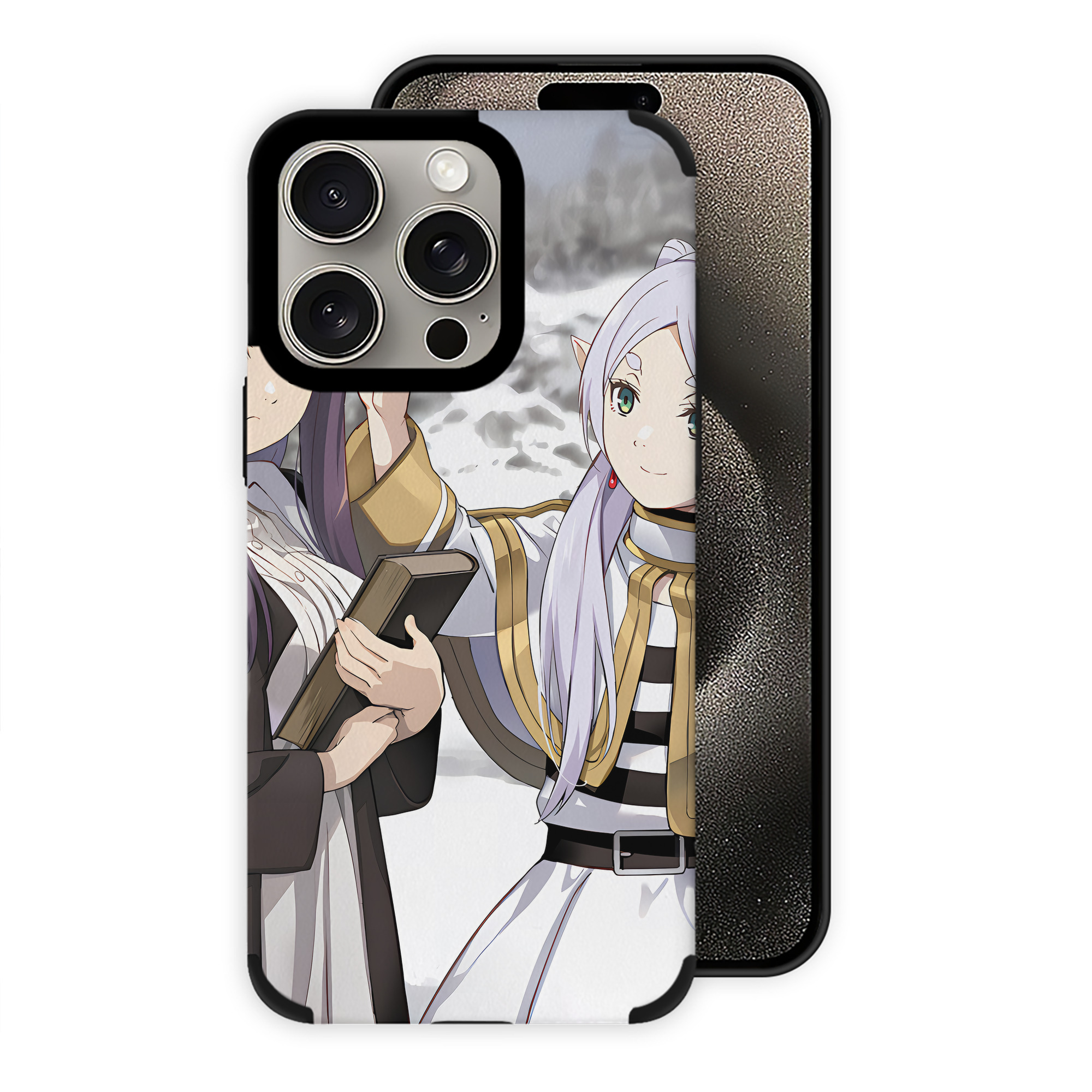 （画像用） 葬送のフリーレン Frieren 【iPhone15ProMax対応】 PUレザー スマホケース 耐衝撃＆黄変防止
