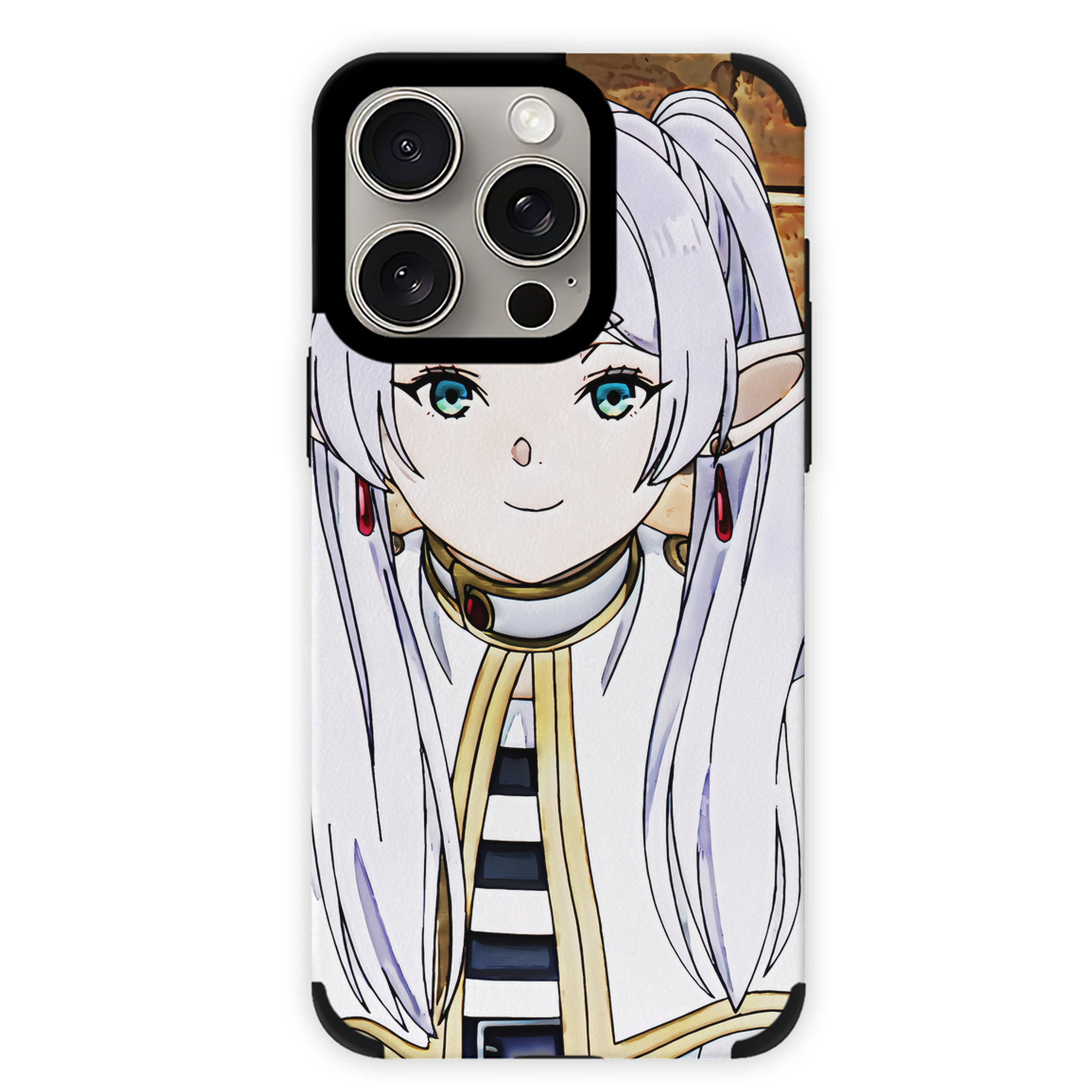 （画像用） 葬送のフリーレン Frieren 【iPhone15ProMax対応】 PUレザー スマホケース 耐衝撃＆黄変防止