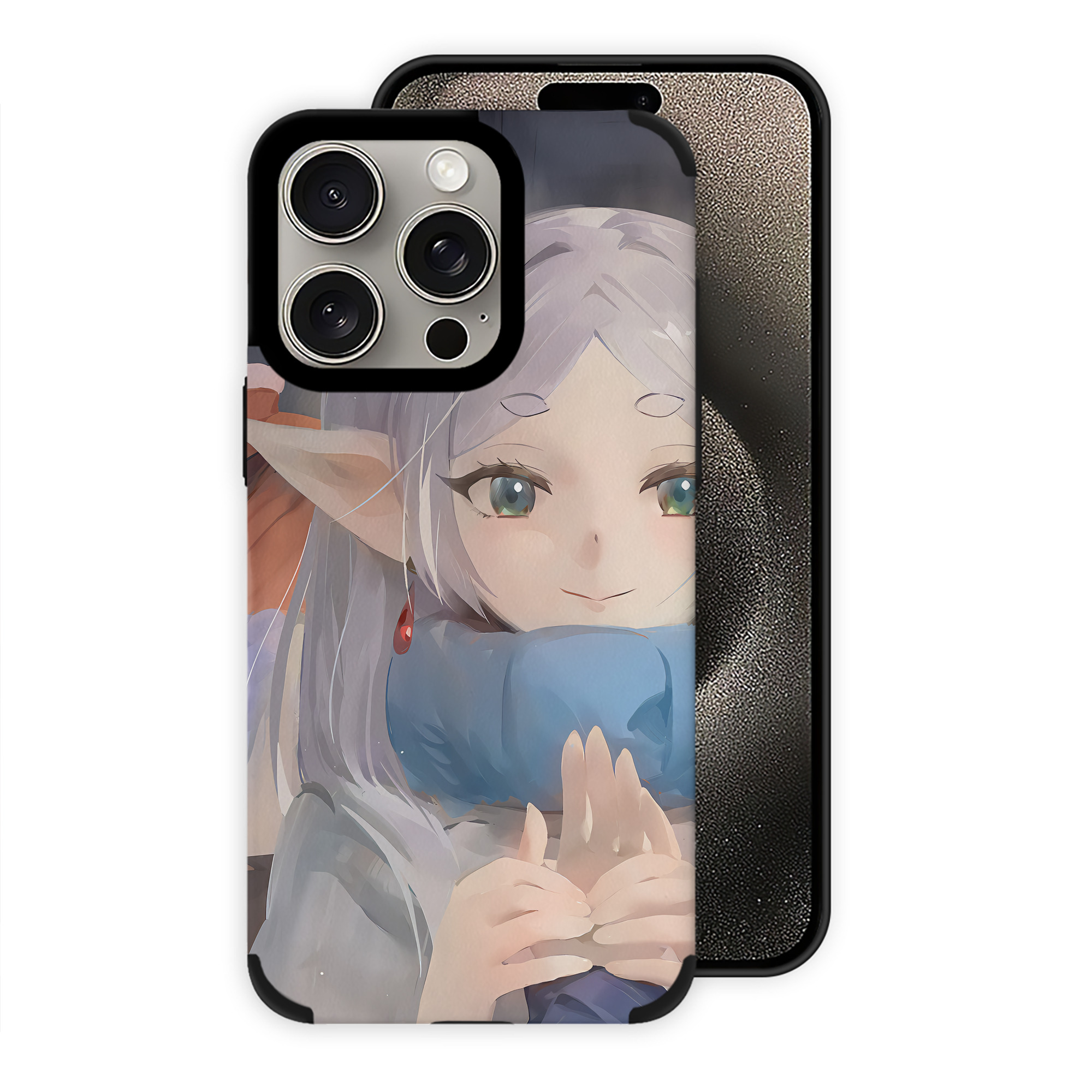 （画像用） 葬送のフリーレン Frieren 【iPhone15ProMax対応】 PUレザー スマホケース 耐衝撃＆黄変防止