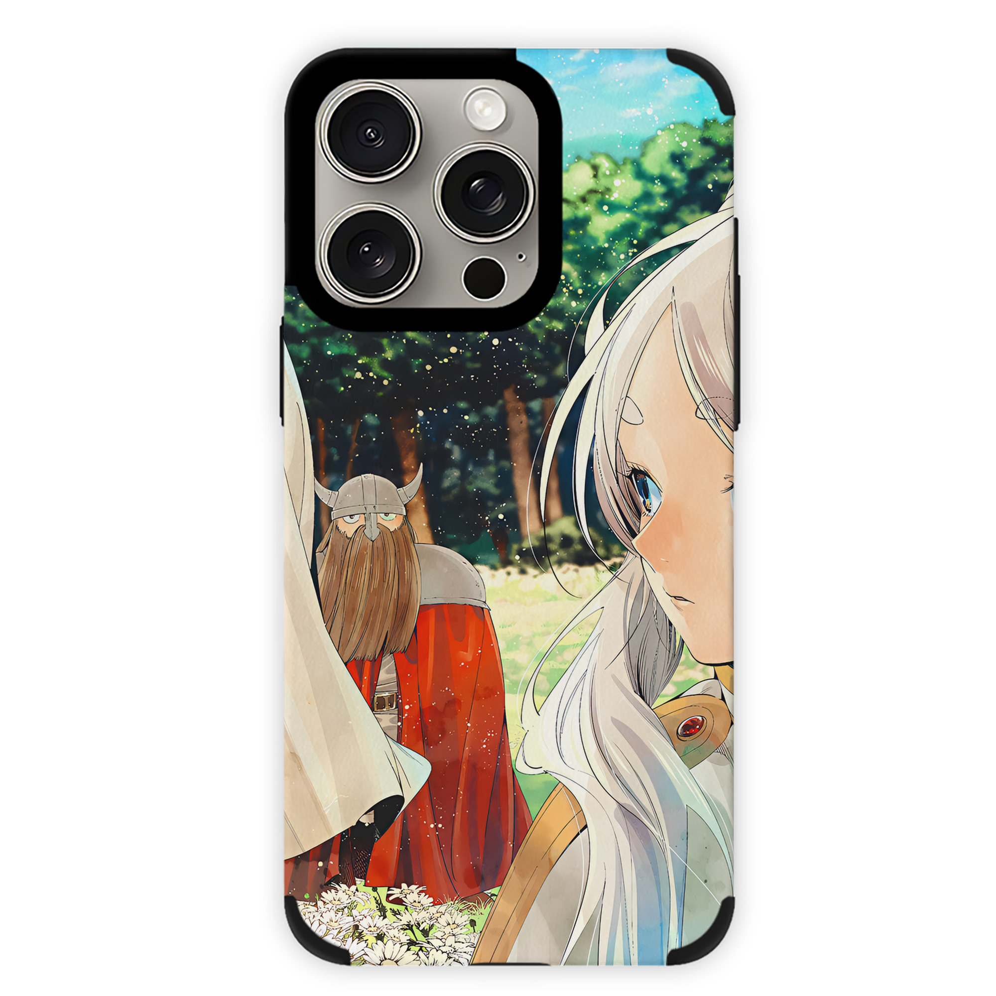 （画像用） 葬送のフリーレン Frieren 【iPhone15ProMax対応】 PUレザー スマホケース 耐衝撃＆黄変防止