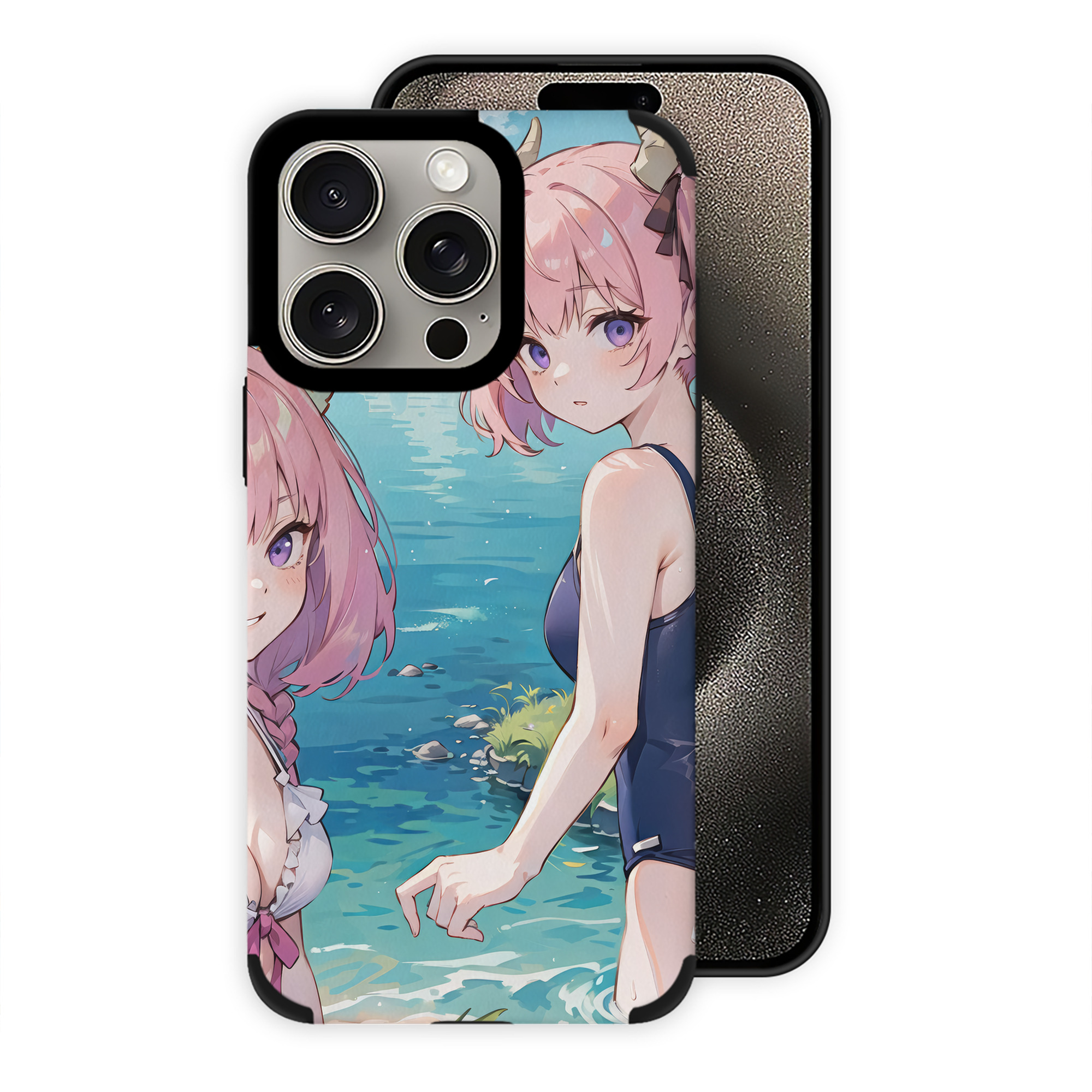 （画像用） 葬送のフリーレン Frieren 【iPhone15ProMax対応】 PUレザー スマホケース 耐衝撃＆黄変防止