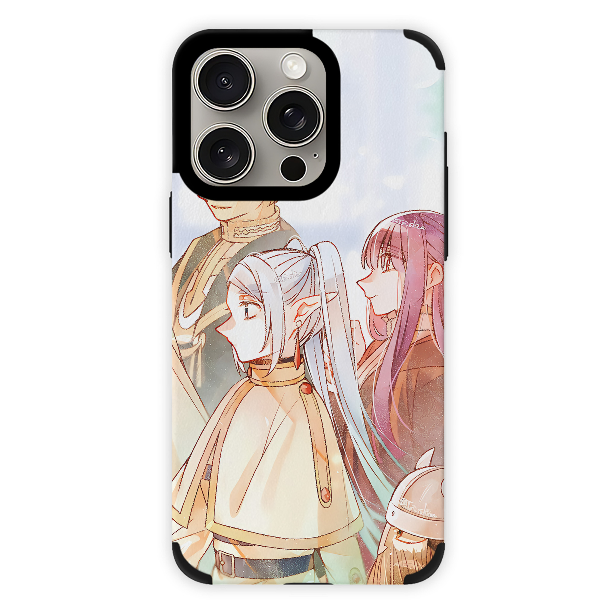 （画像用） 葬送のフリーレン Frieren 【iPhone15ProMax対応】 PUレザー スマホケース 耐衝撃＆黄変防止