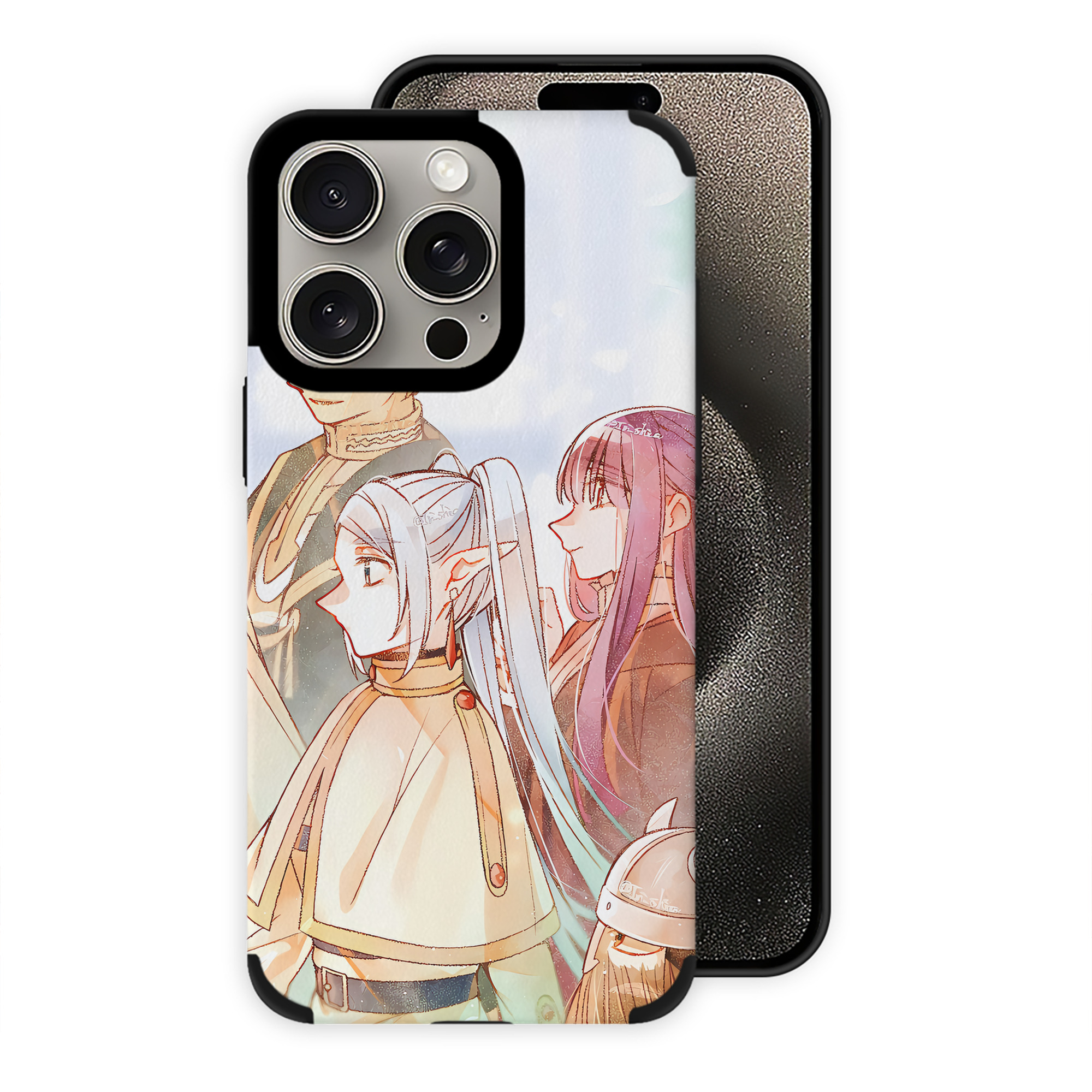 （画像用） 葬送のフリーレン Frieren 【iPhone15ProMax対応】 PUレザー スマホケース 耐衝撃＆黄変防止