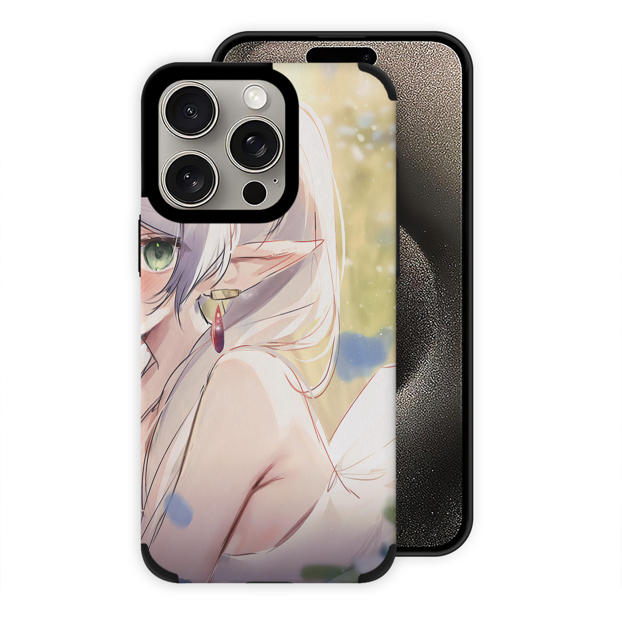 （画像用） 葬送のフリーレン Frieren 【iPhone15ProMax対応】 PUレザー スマホケース 耐衝撃＆黄変防止