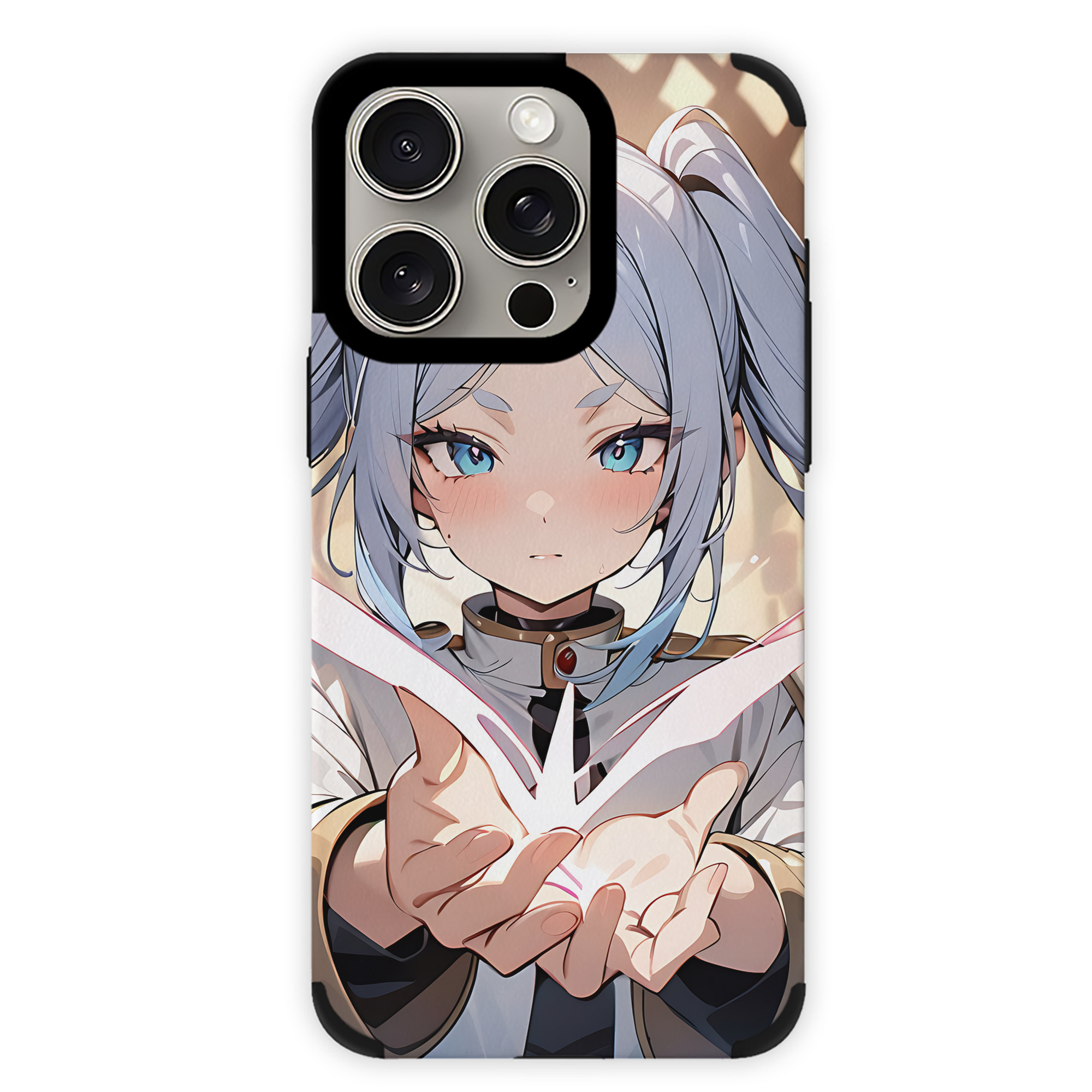 （画像用） 葬送のフリーレン Frieren 【iPhone15ProMax対応】 PUレザー スマホケース 耐衝撃＆黄変防止