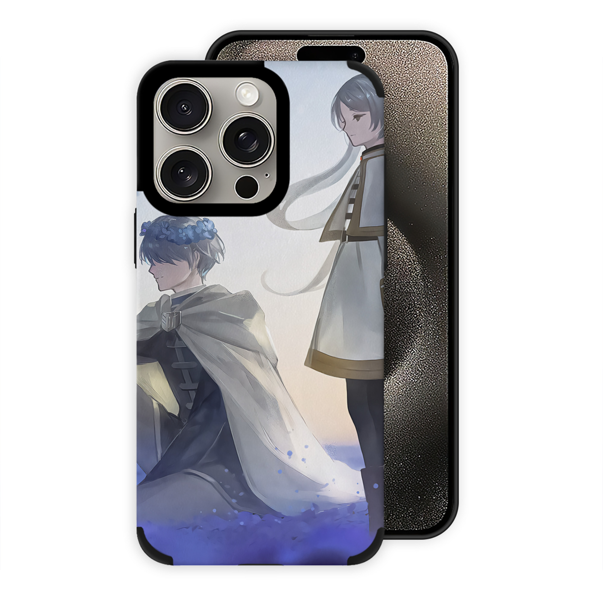 （画像用） 葬送のフリーレン Frieren 【iPhone15ProMax対応】 PUレザー スマホケース 耐衝撃＆黄変防止