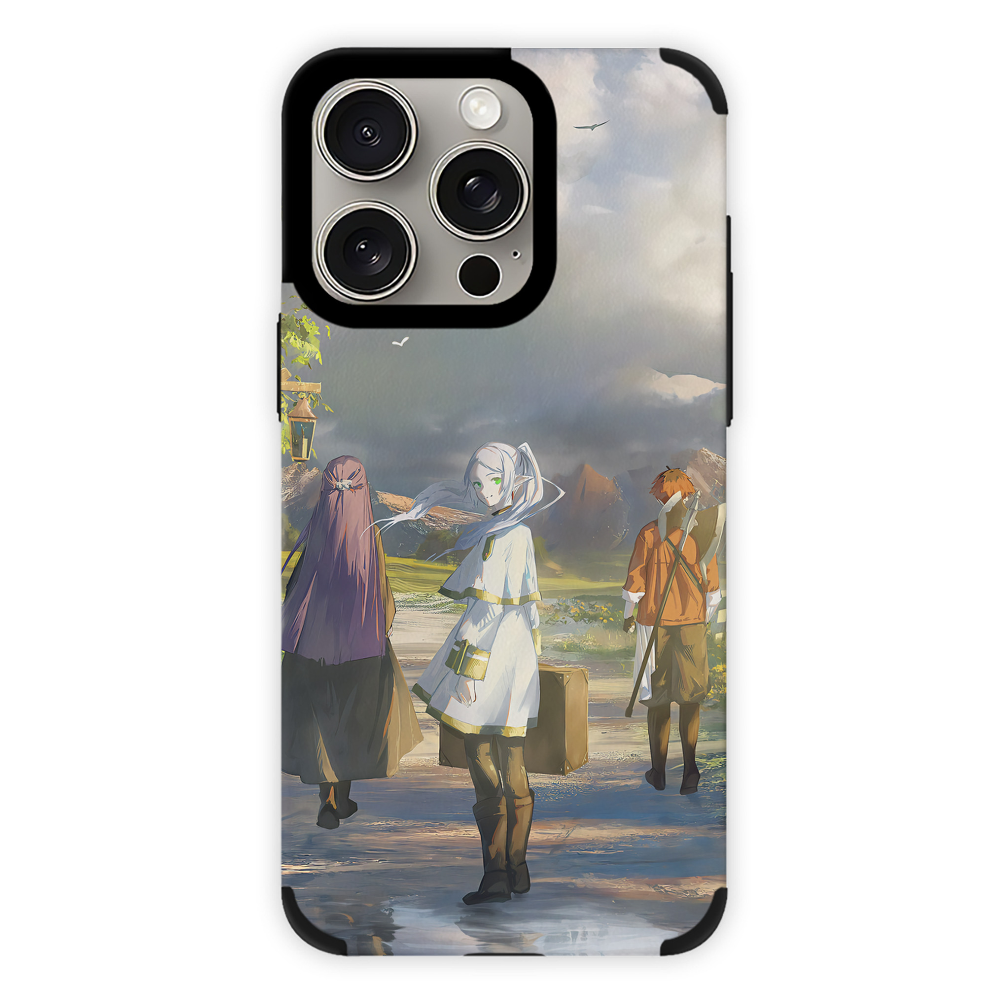 （画像用） 葬送のフリーレン Frieren 【iPhone15ProMax対応】 PUレザー スマホケース 耐衝撃＆黄変防止