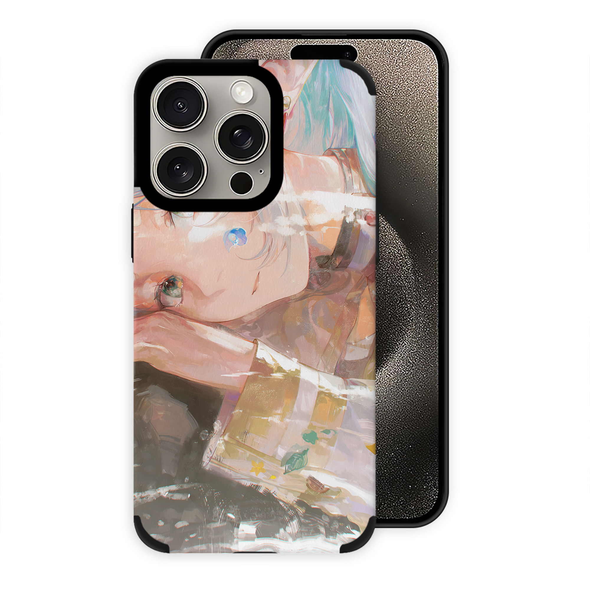 （画像用） 葬送のフリーレン Frieren 【iPhone15ProMax対応】 PUレザー スマホケース 耐衝撃＆黄変防止
