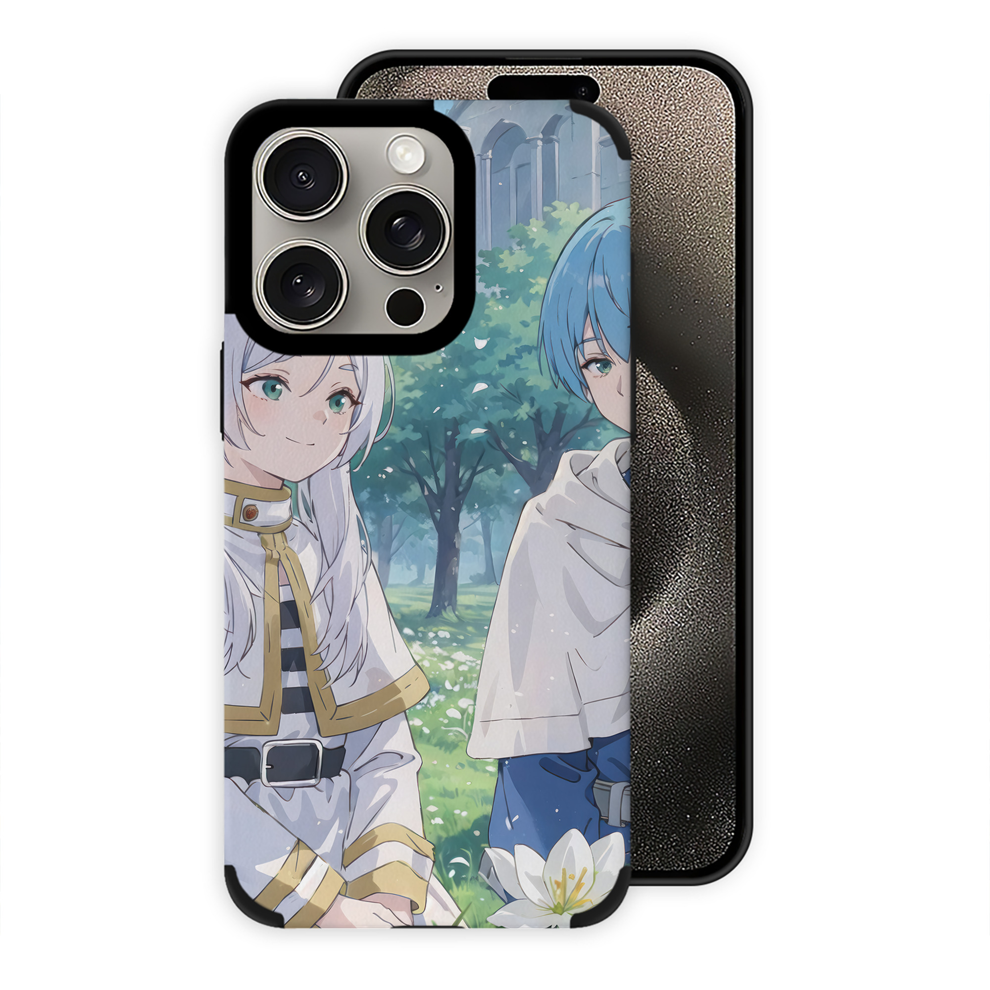 （画像用） 葬送のフリーレン Frieren 【iPhone15ProMax対応】 PUレザー スマホケース 耐衝撃＆黄変防止