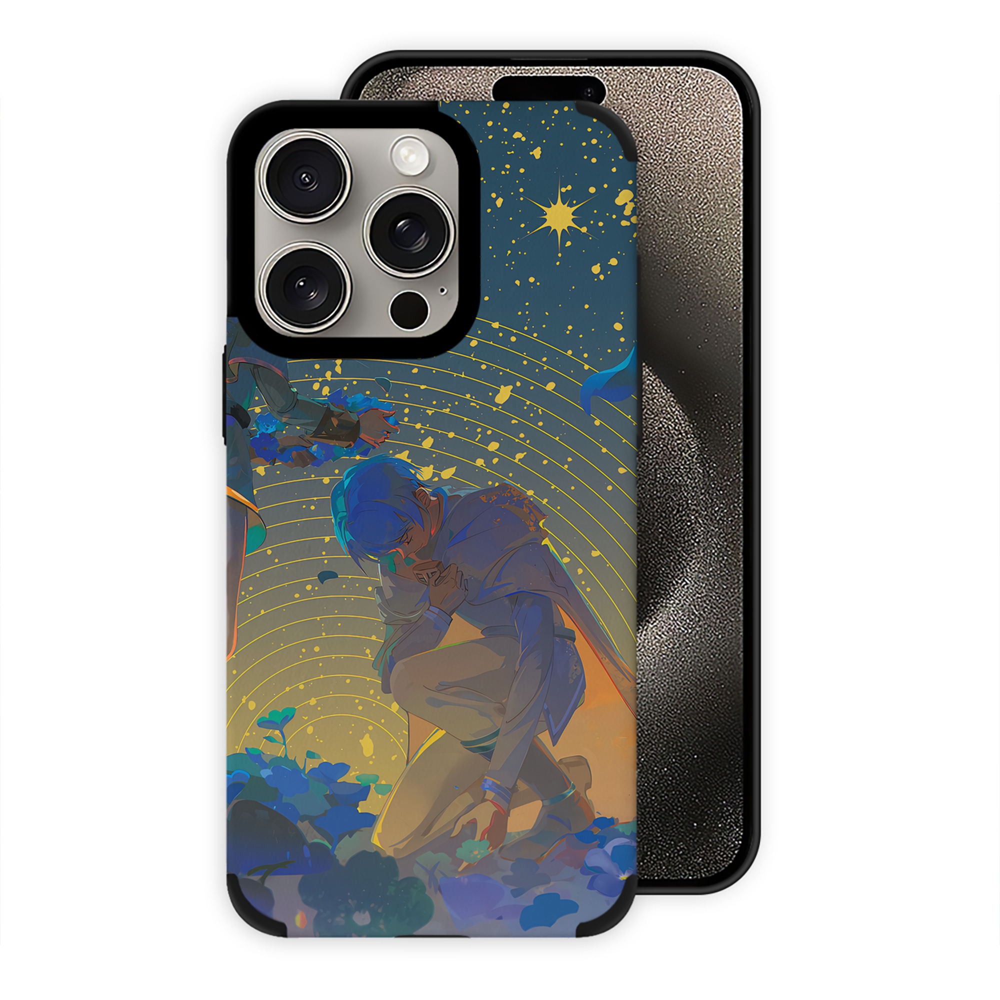 （画像用） 葬送のフリーレン Frieren 【iPhone15ProMax対応】 PUレザー スマホケース 耐衝撃＆黄変防止