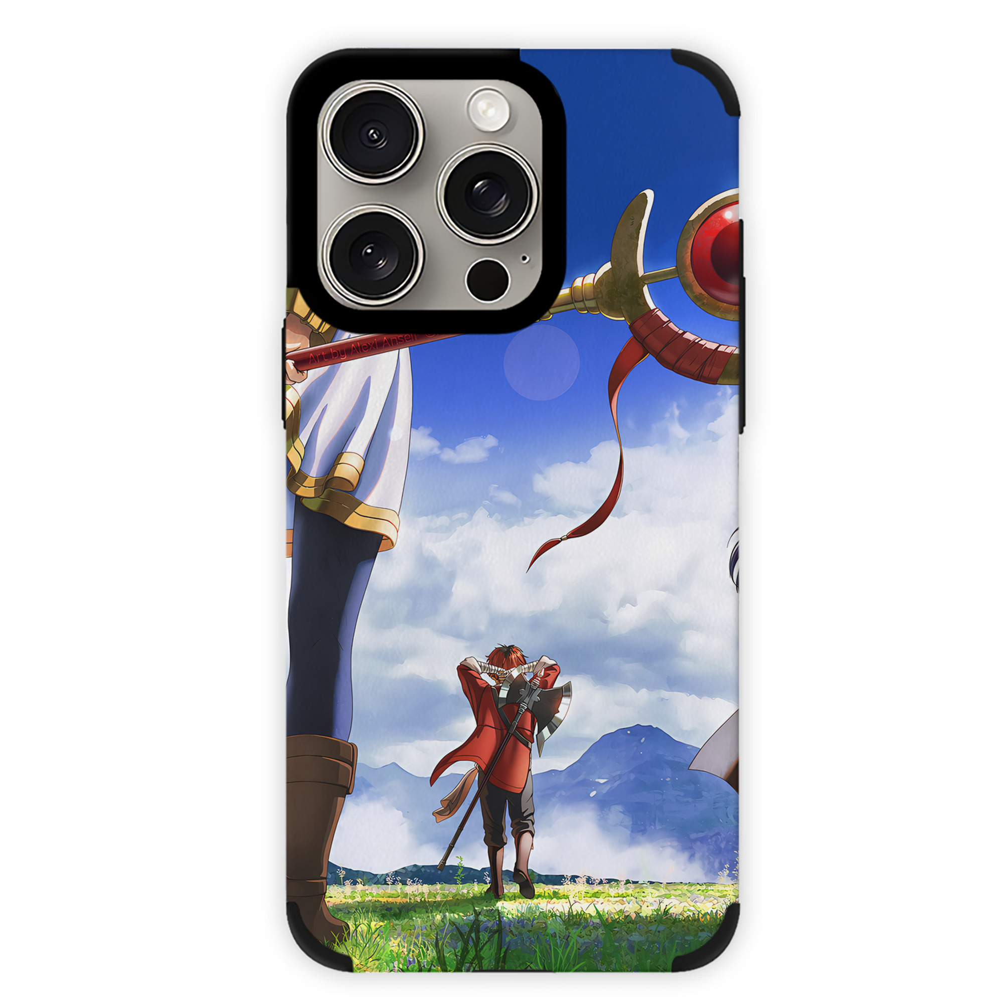 （画像用） 葬送のフリーレン Frieren 【iPhone15ProMax対応】 PUレザー スマホケース 耐衝撃＆黄変防止