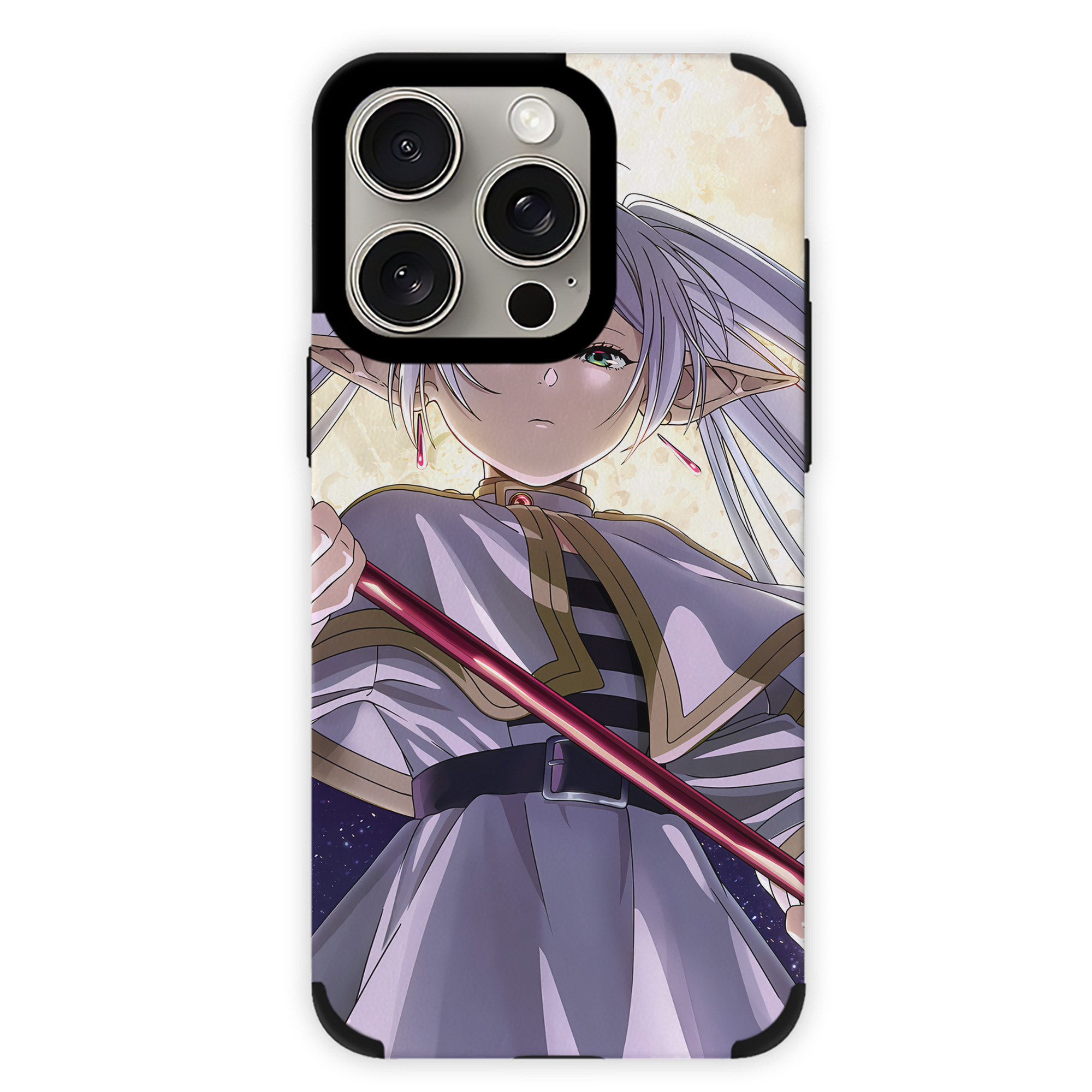 （画像用） 葬送のフリーレン Frieren 【iPhone15ProMax対応】 PUレザー スマホケース 耐衝撃＆黄変防止